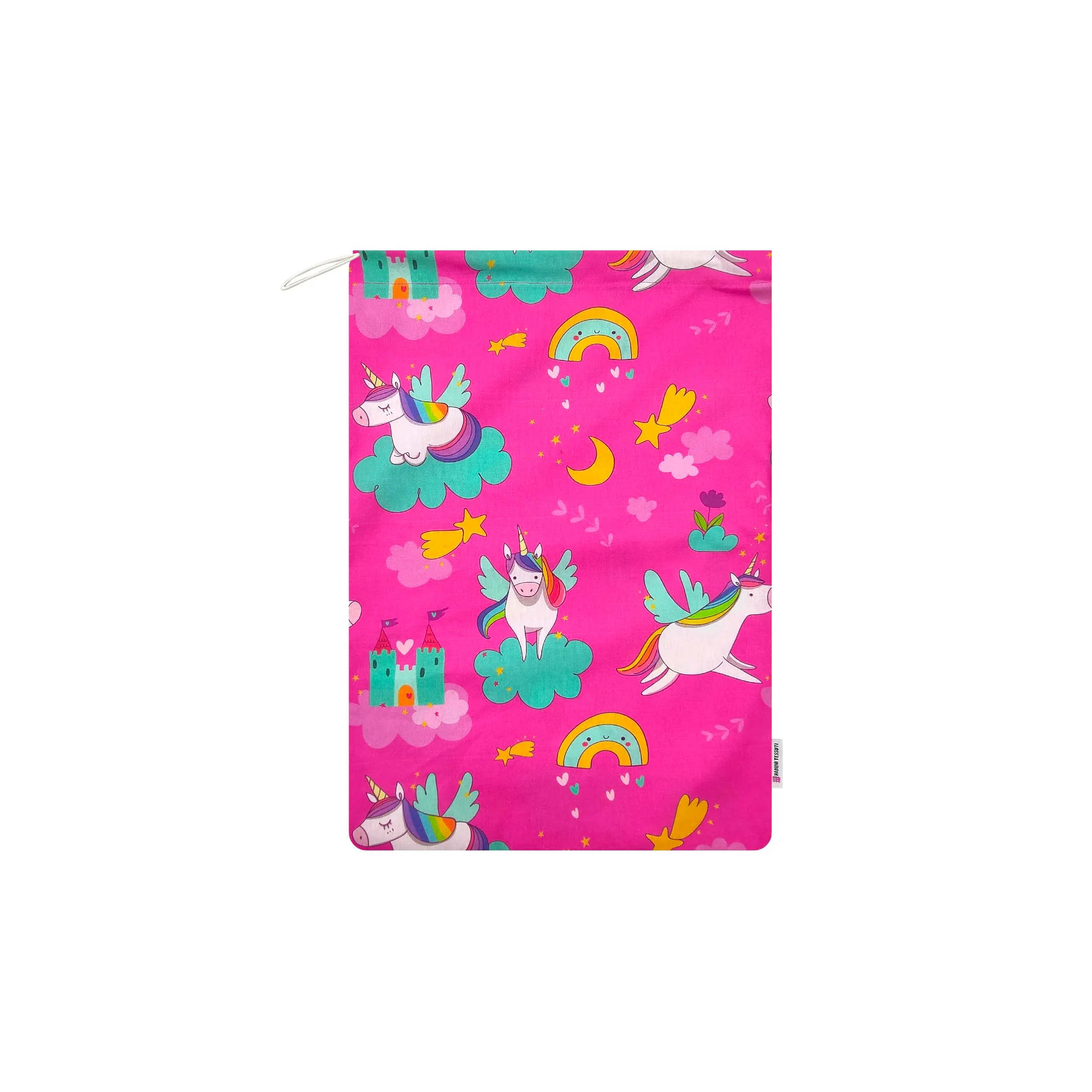 Panini Tessuti Sacchetto per Cambio Asilo Nido in 100% Cotone, 34x44 cm - immagine 1