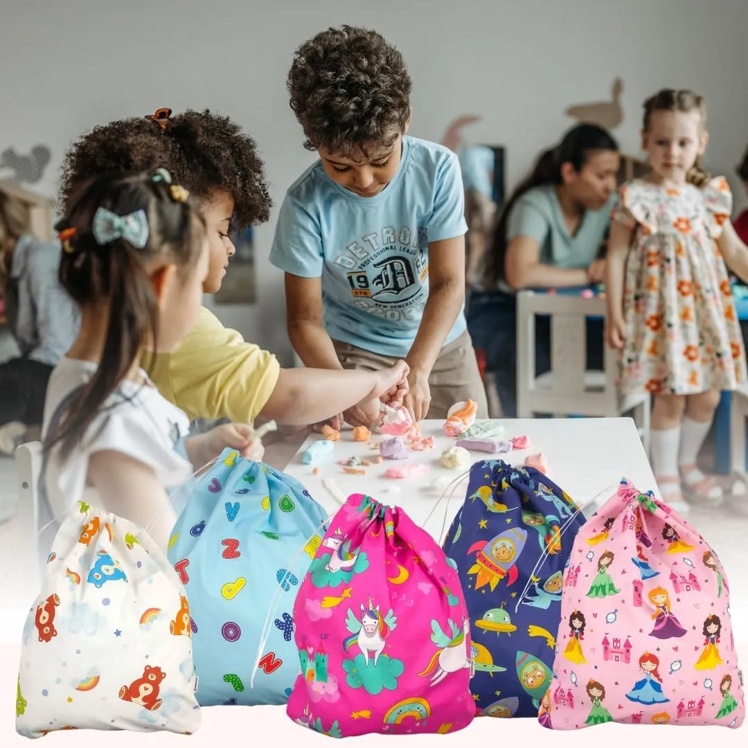 Panini Tessuti Sacchetto per Cambio Asilo Nido in 100% Cotone, 34x44 cm - immagine 9