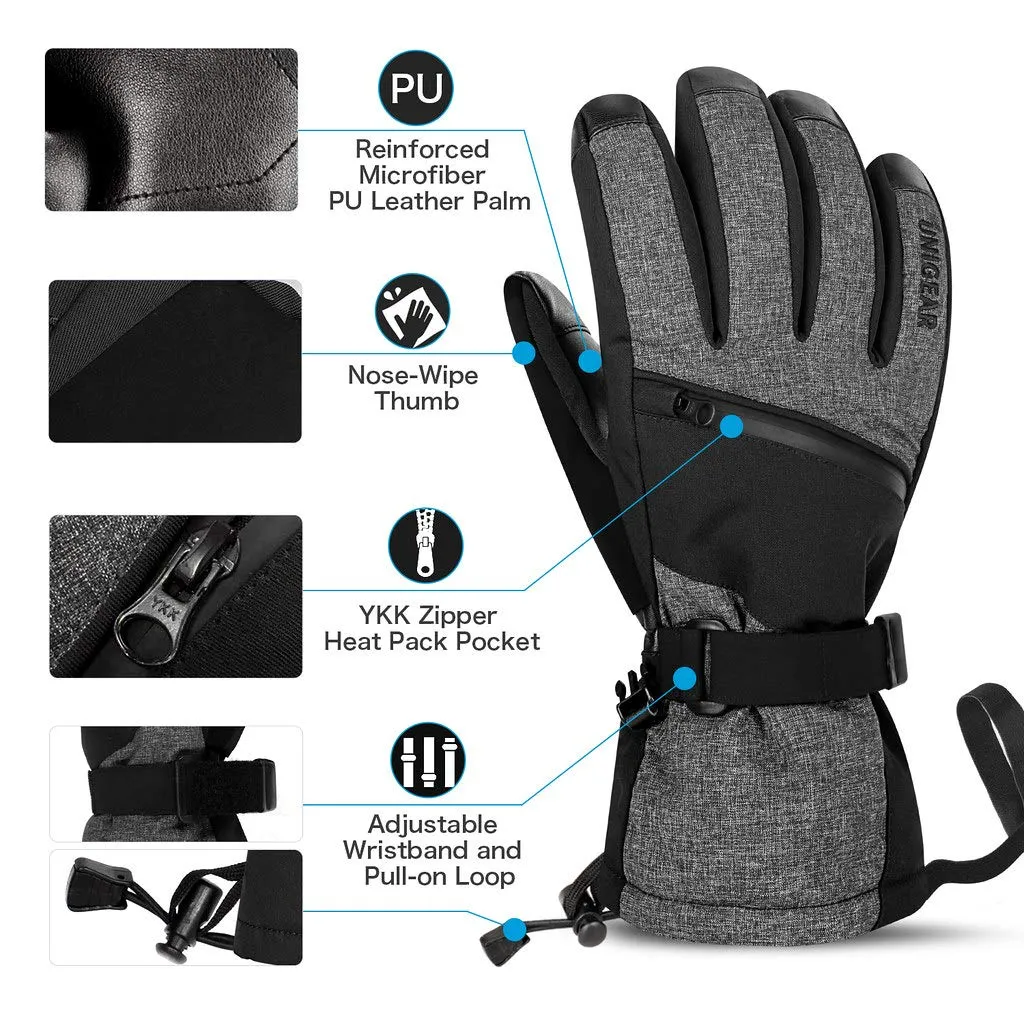 Unigear Guanti Sci e Snowboard per Uomo e Donna, Termici, Impermeabili e Antiscivolo - immagine 6