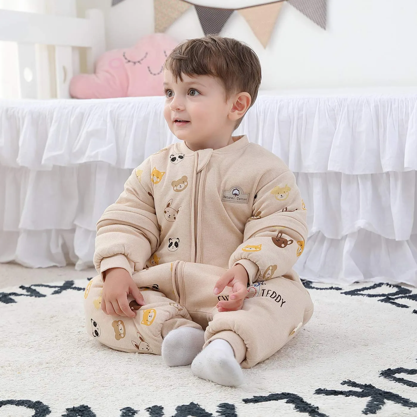 Mosebears Sacco Nanna con Gambe 2.5 Tog per Bambino, Foderato Invernale con Maniche Staccabili, Unisex - immagine 3