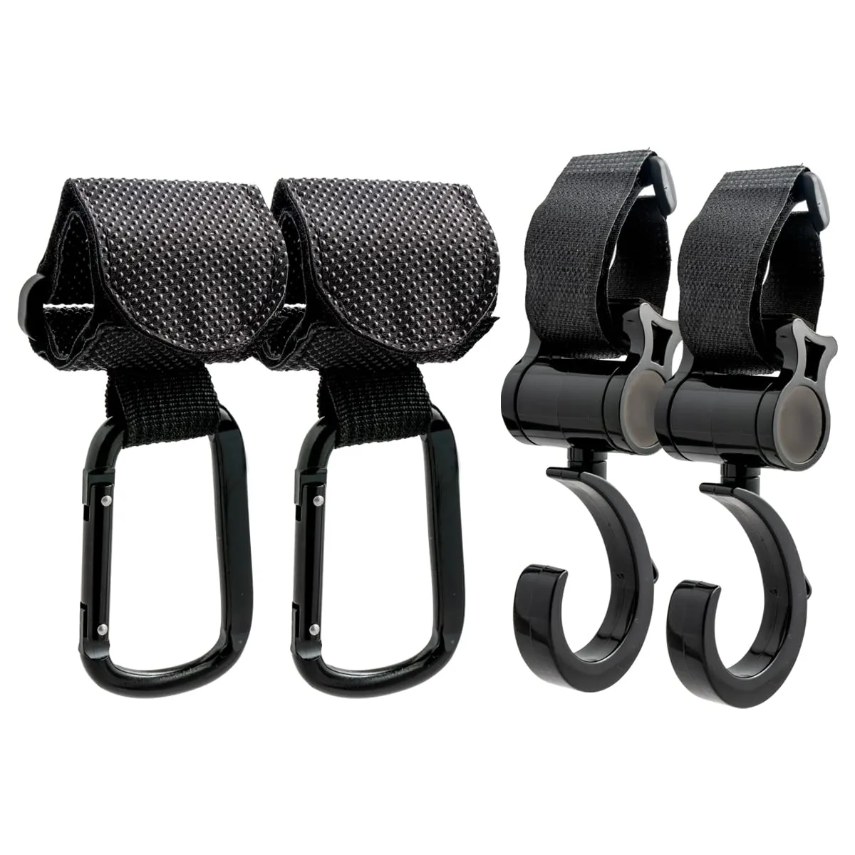 MaCla Ganci Passeggino Universali in Alluminio con Chiusura in Velcro, 4 Pezzi - immagine 1