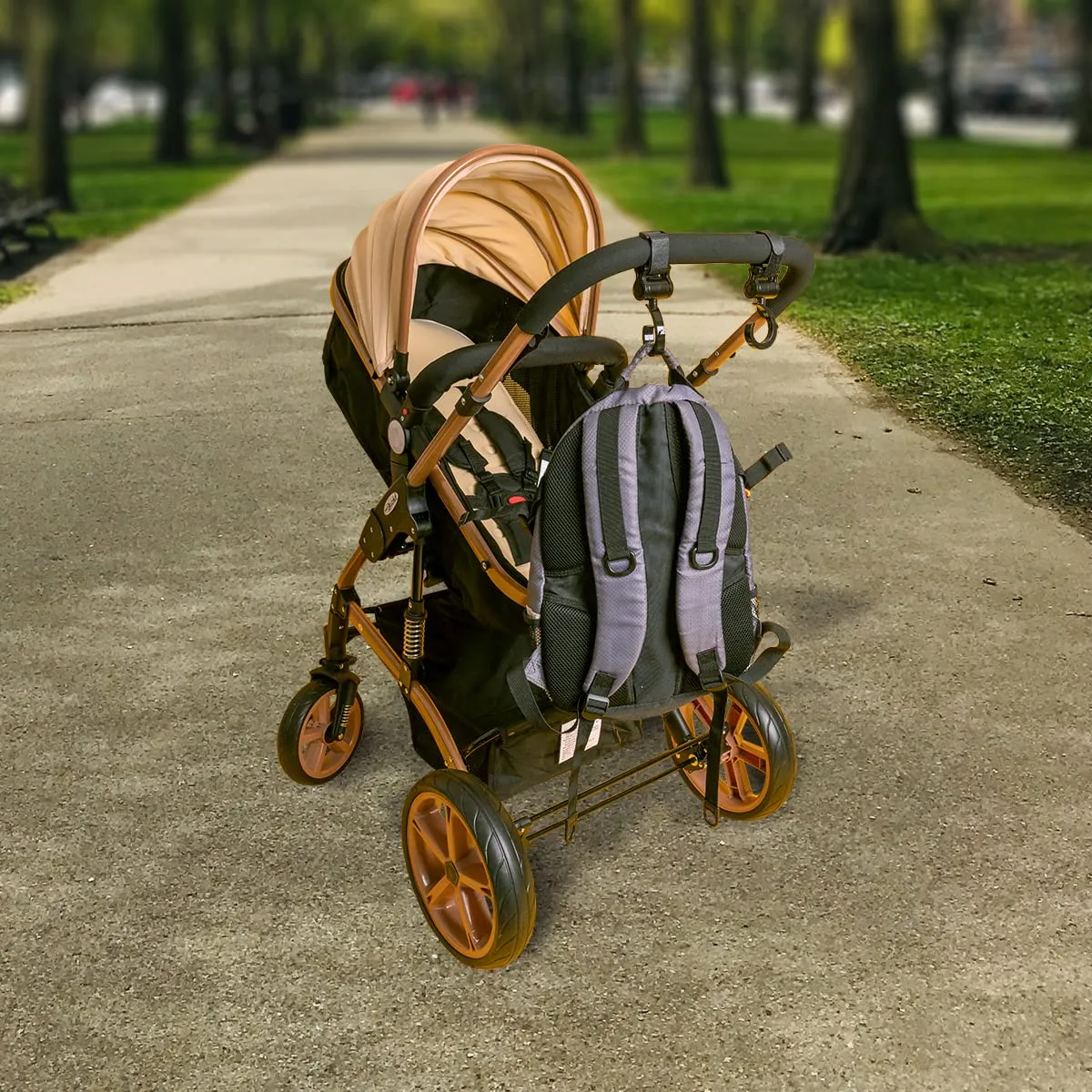 MaCla Ganci Passeggino Universali in Alluminio con Chiusura in Velcro, 4 Pezzi - immagine 6