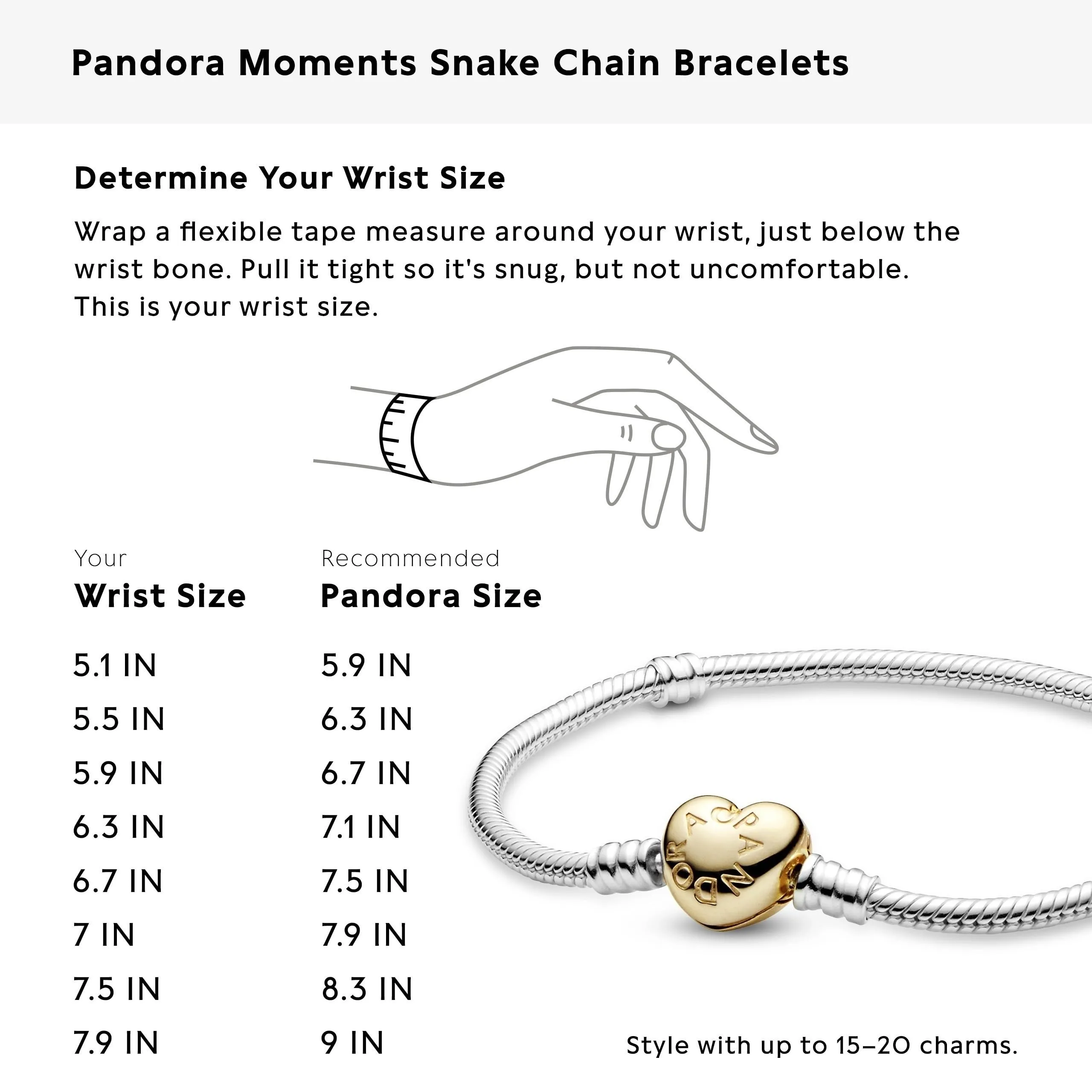 Pandora Moments Braccialetto a Catena in Argento Sterling con Chiusura a Cuore, 17 cm - immagine 6
