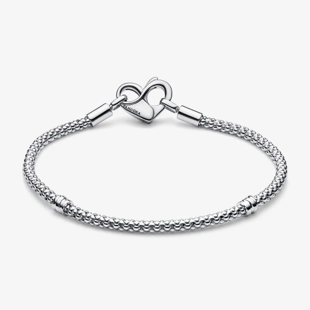 Pandora Moments Braccialetto a Catena in Argento Sterling con Chiusura a Cuore, 17 cm - immagine 9