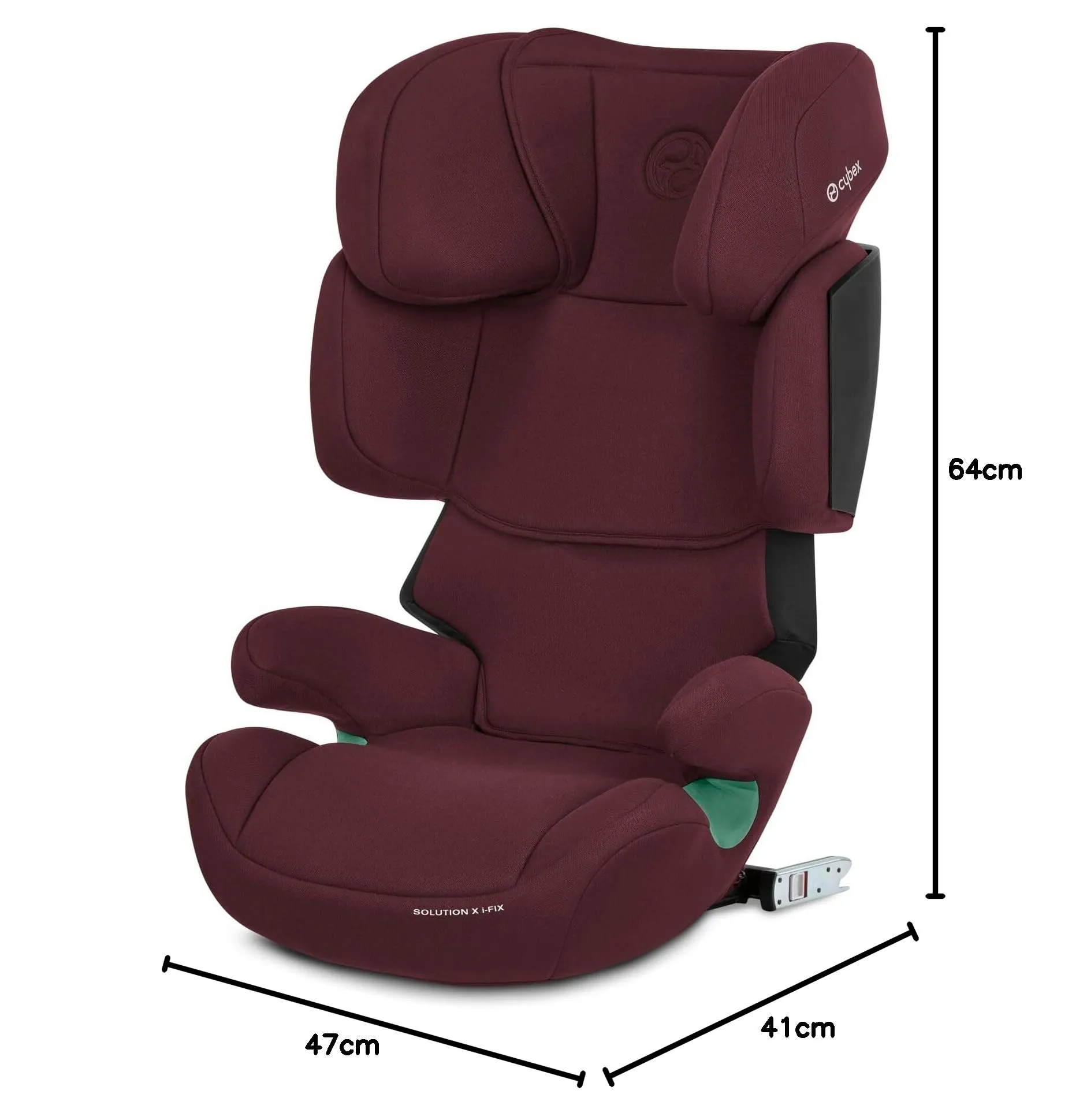 Cybex Solution X i-Fix Seggiolino Auto, 3-12 Anni (100-150 cm, 15-50 kg), Rumba Red - immagine 10