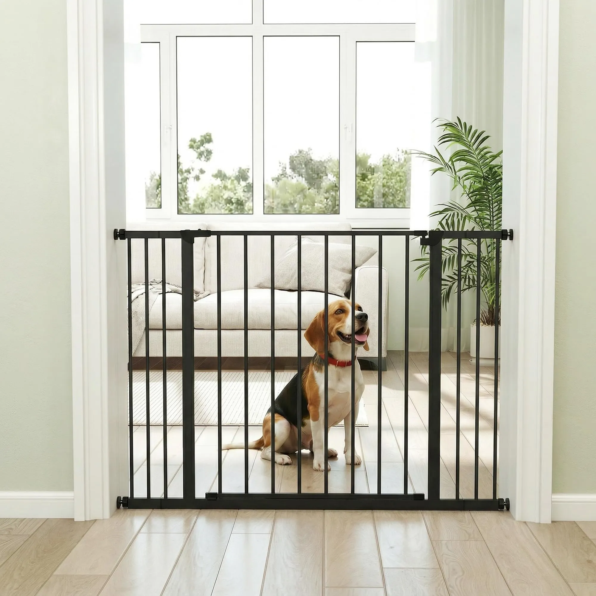 PawHut Cancellino per Cani Estensibile 76-107 cm Nero - immagine 8
