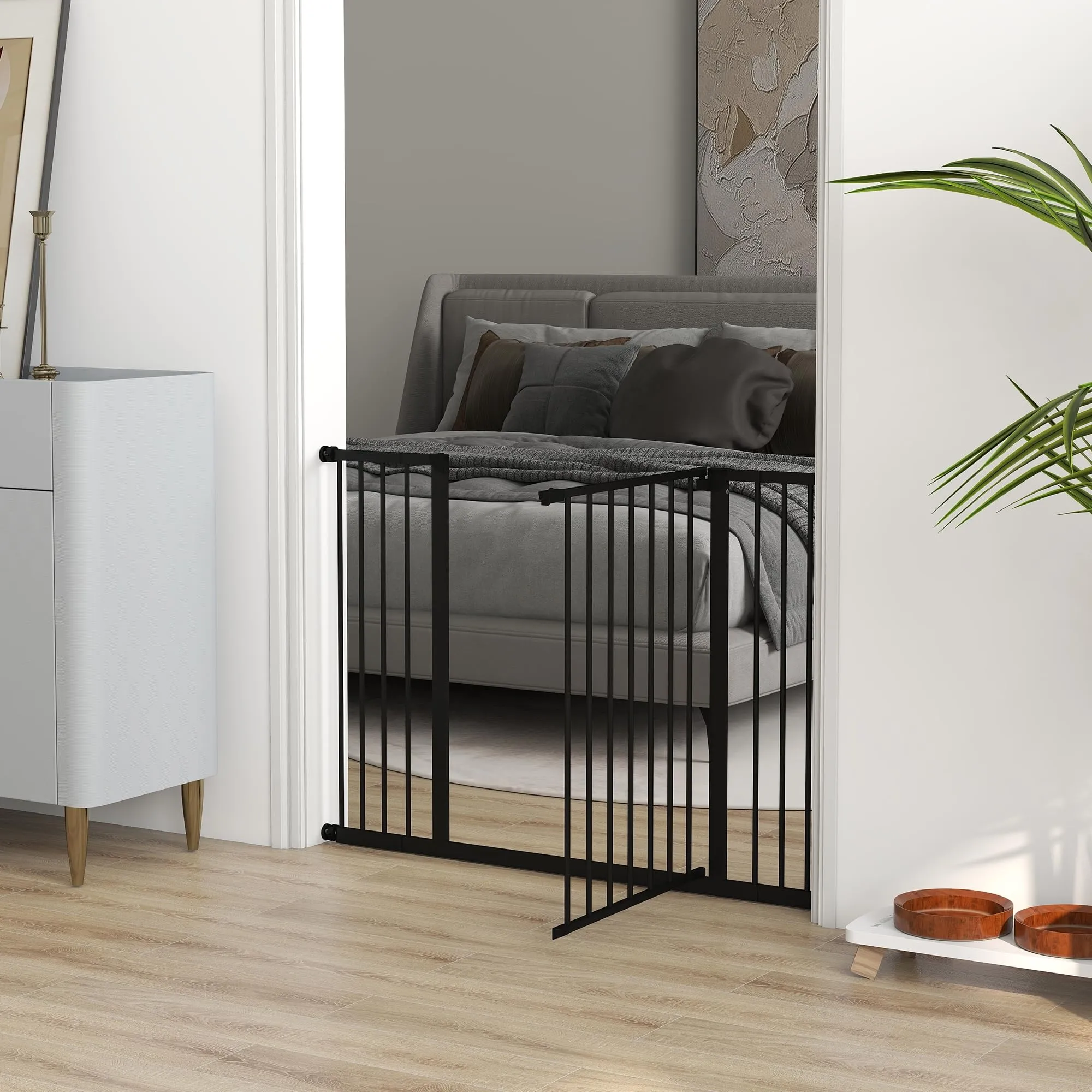 PawHut Cancellino per Cani Estensibile 76-107 cm Nero - immagine 9