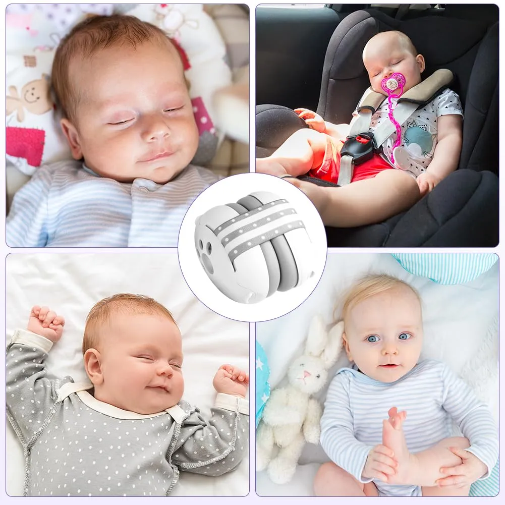 Aolso Cuffie Antirumore 2 in 1 per Neonati e Bambini 0-5 Anni, Archetto Regolabile, Grigio - immagine 7