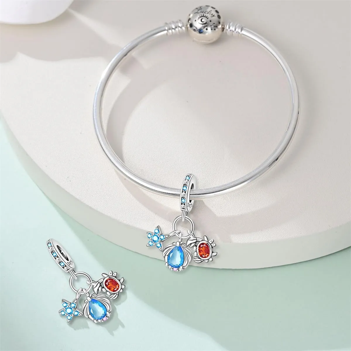 LNQOBU Ciondolo Charm Donna in Argento Sterling 925 per Bracciali e Collane - immagine 3