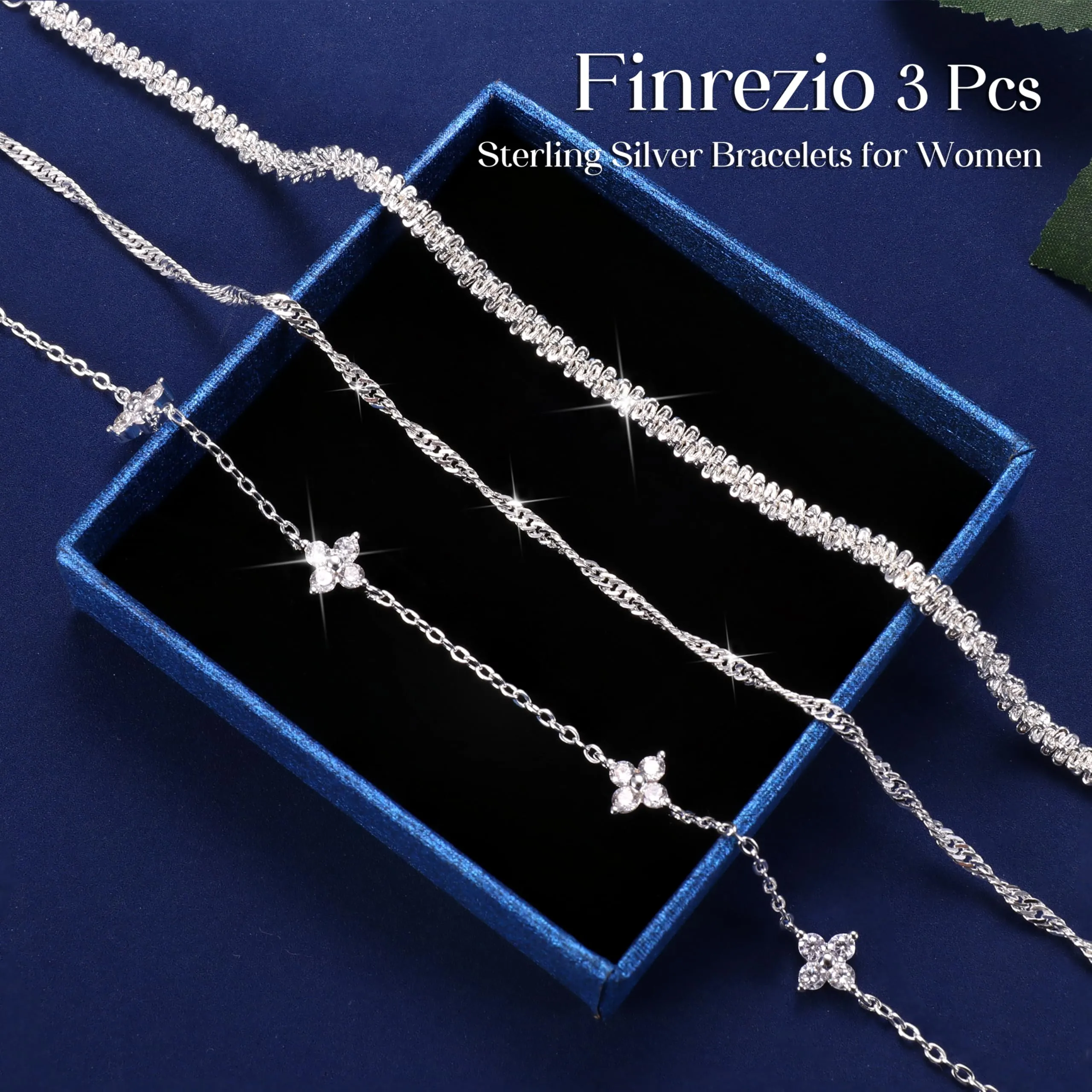 Finrezio Set di 3 Bracciali Donna Placcato Oro 16 Carati - immagine 5