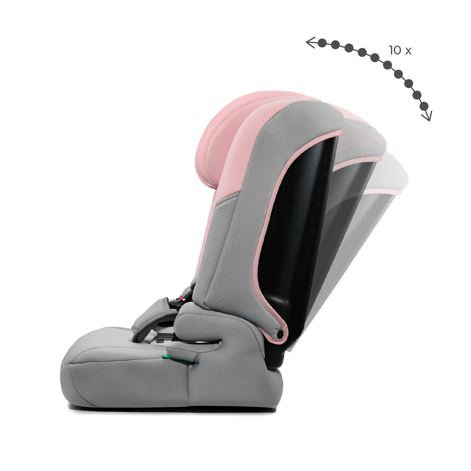 Kinderkraft I-Comfy Seggiolino Auto 76-150 cm Easy Grow, Rosa - immagine 5
