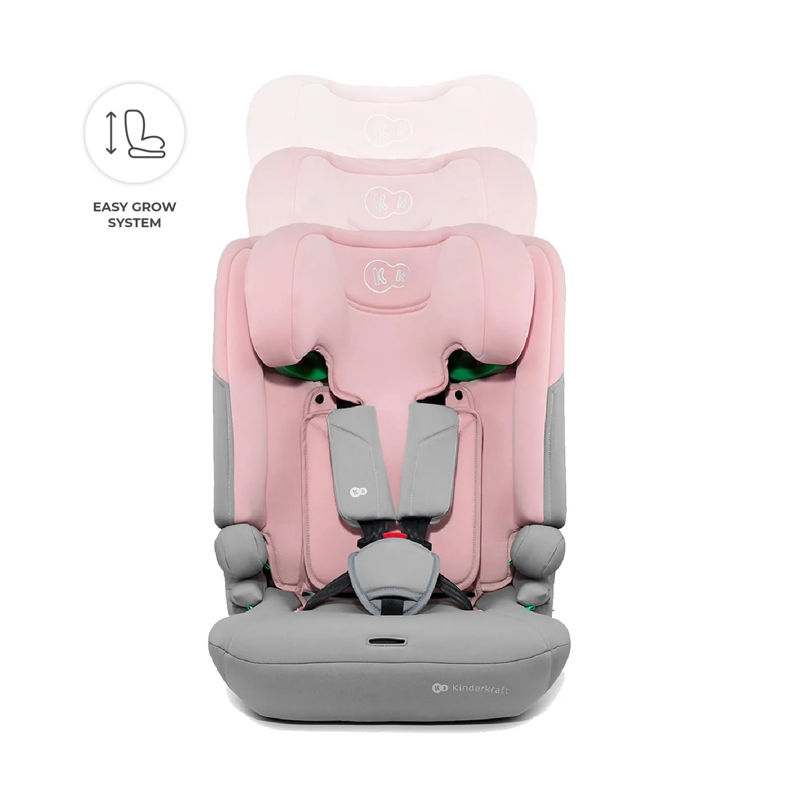 Kinderkraft I-Comfy Seggiolino Auto 76-150 cm Easy Grow, Rosa - immagine 6