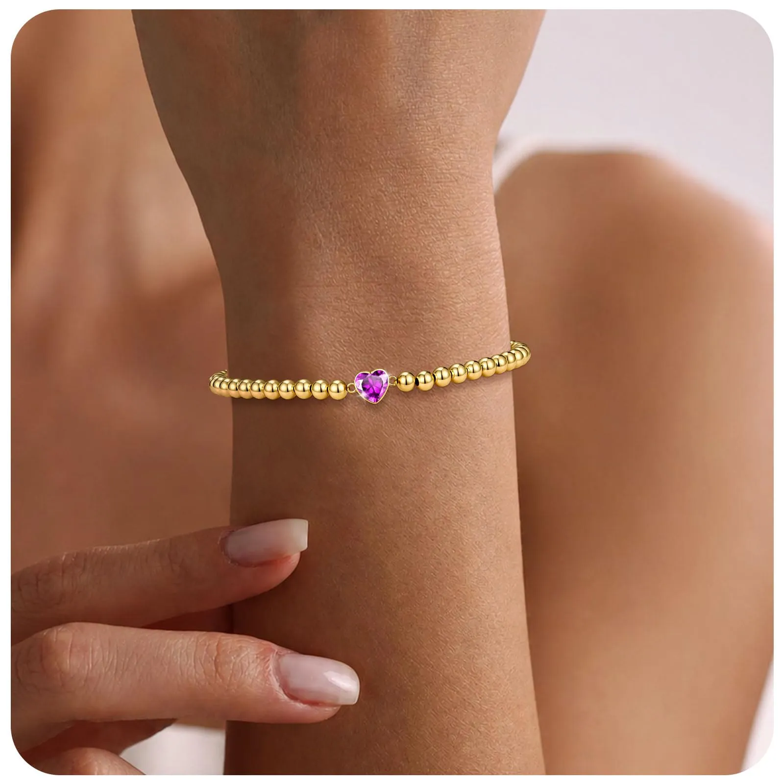 Esmoly Bracciale Donna Perle Cuore Zirconia Argento/Oro - immagine 2