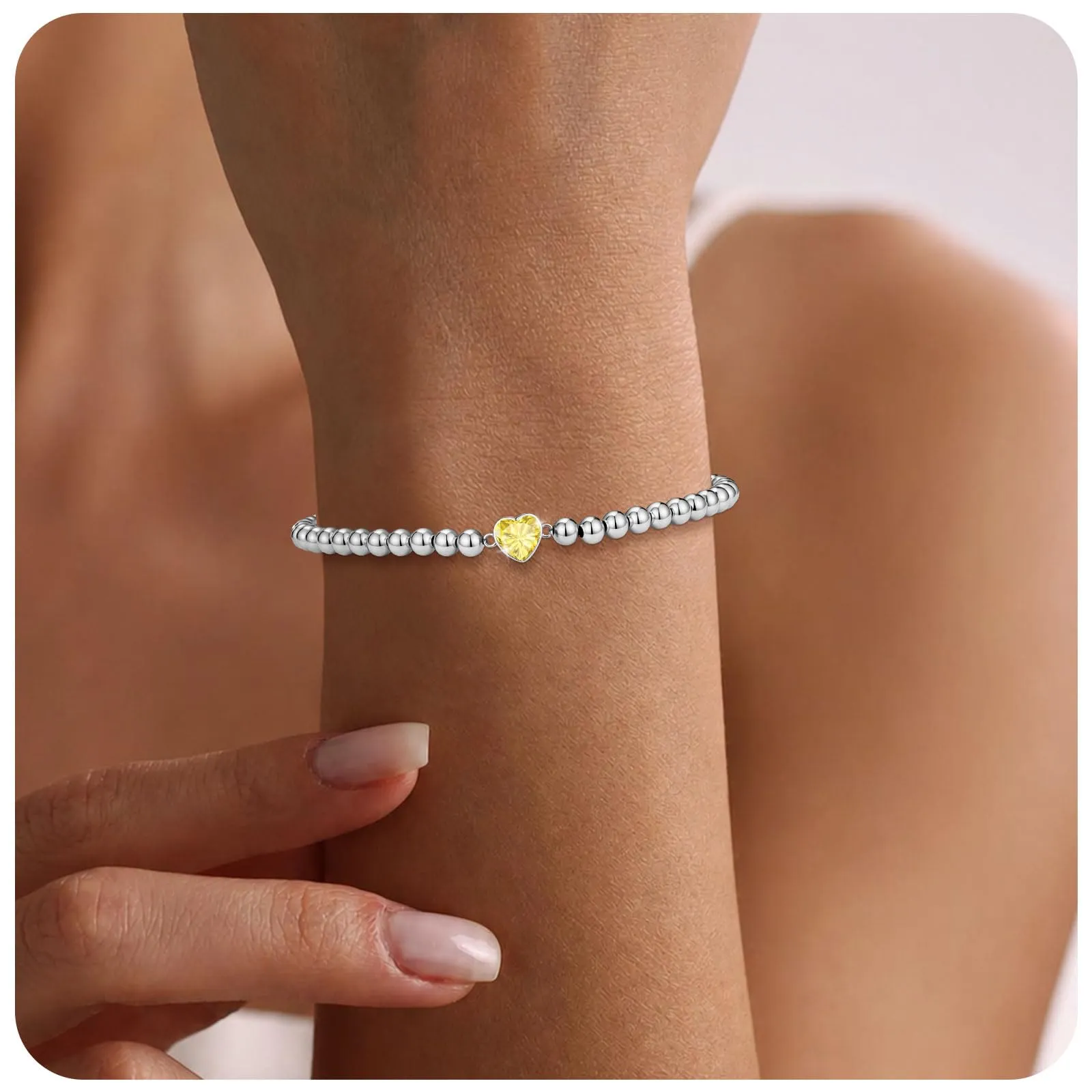 Esmoly Bracciale Donna Perle Cuore Zirconia Argento/Oro - immagine 2