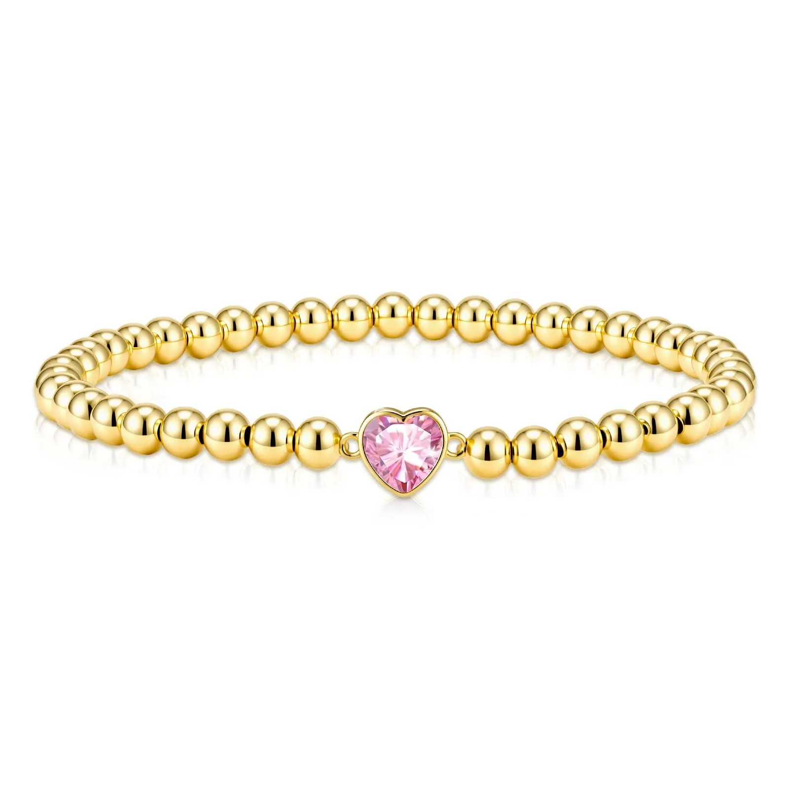 Esmoly Bracciale Donna Perle Cuore Zirconia Argento/Oro - immagine 1