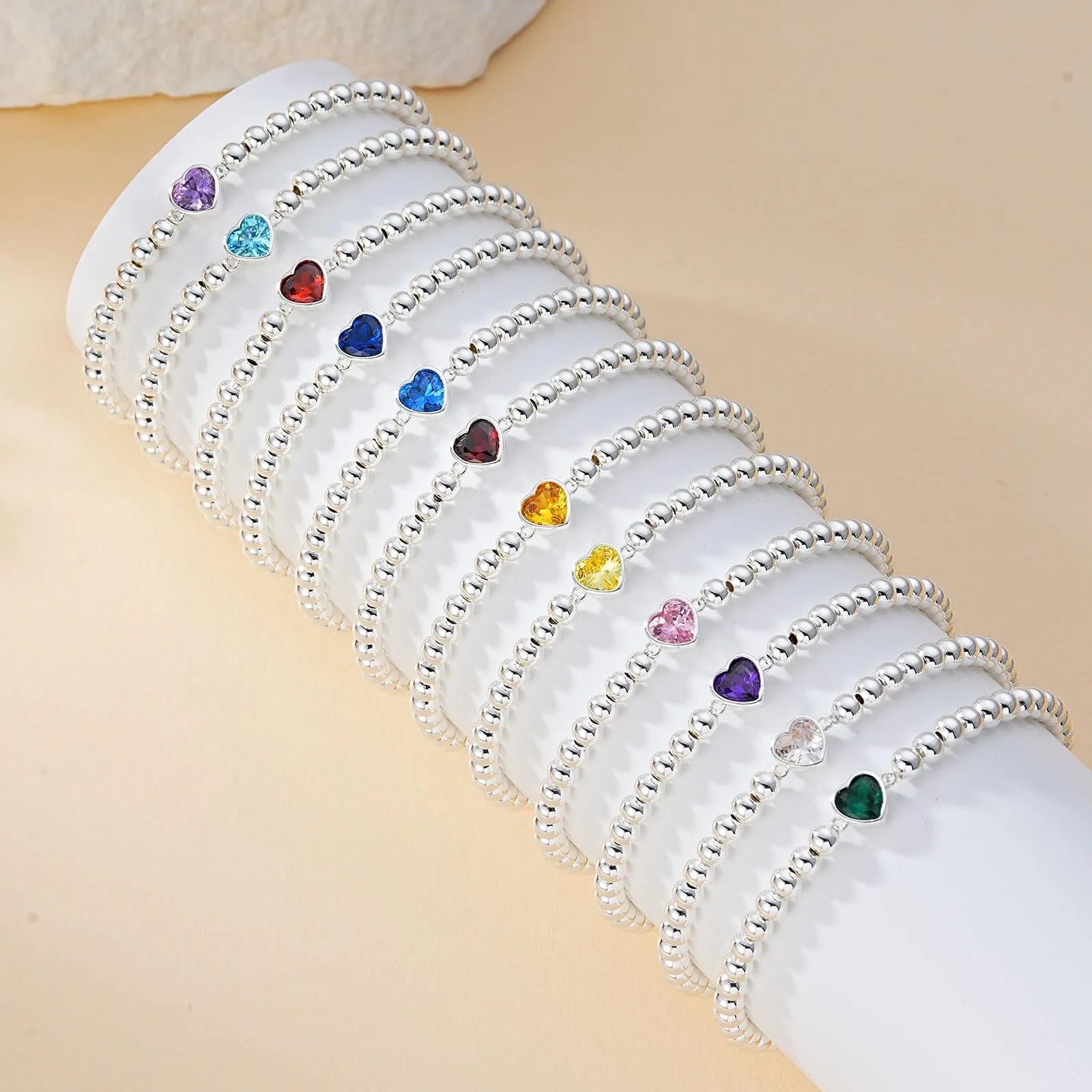 Esmoly Bracciale Donna Perle Cuore Zirconia Argento/Oro - immagine 3