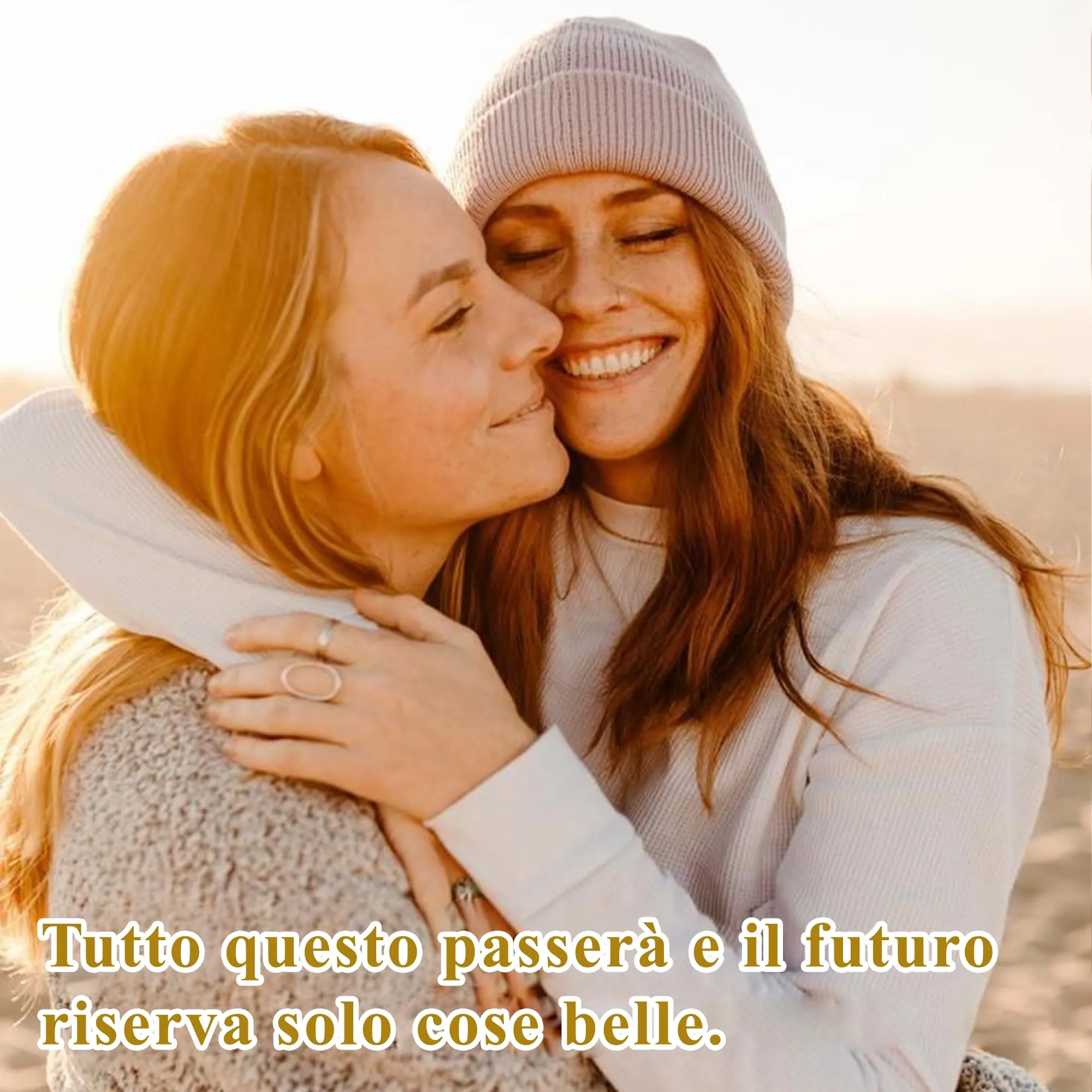 Rajputana Bracciale Donna in Acciaio Oro con Frase Tutto Passerà - immagine 6