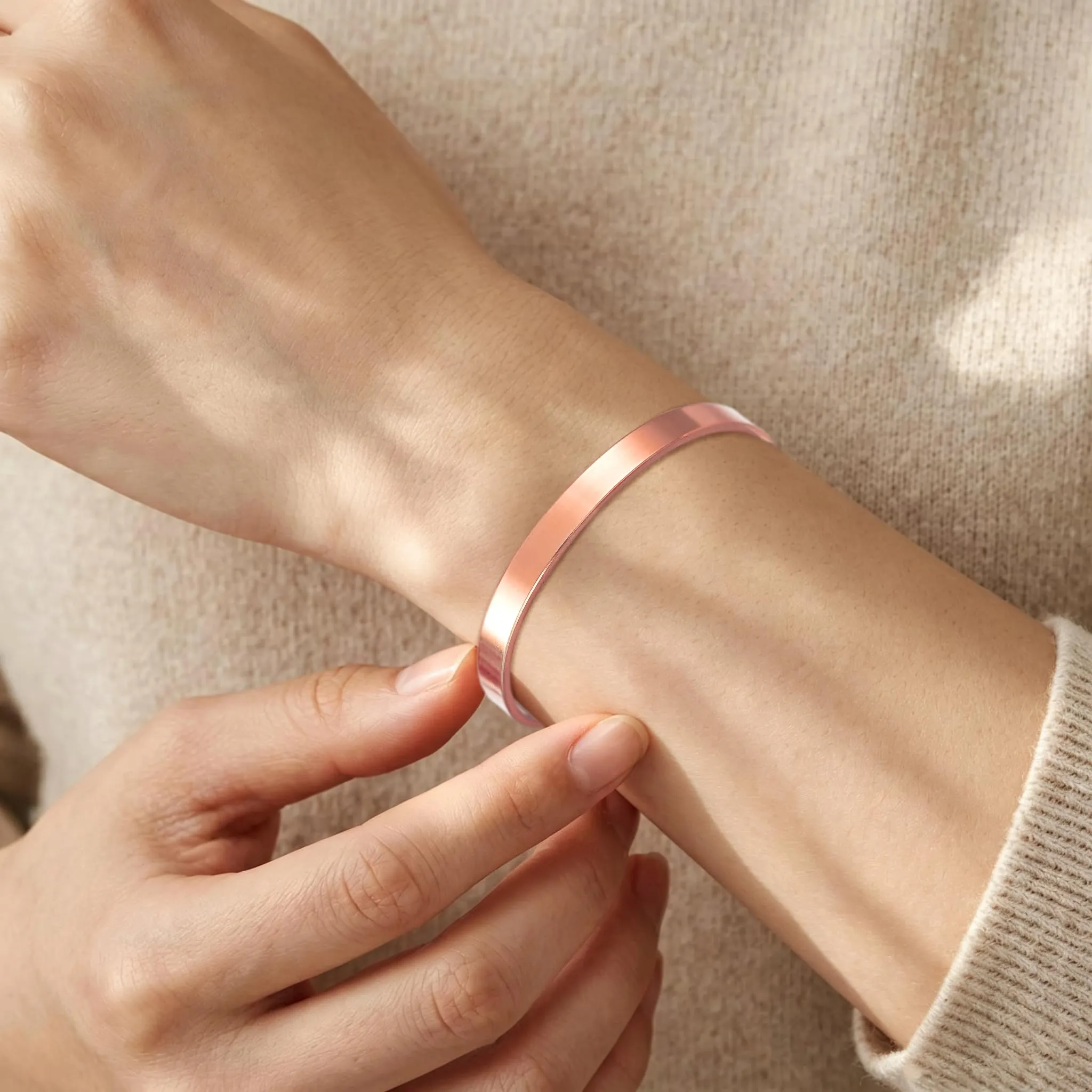 Rajputana Bracciale Donna in Acciaio Tutto Passerà Oro Rosa - immagine 2