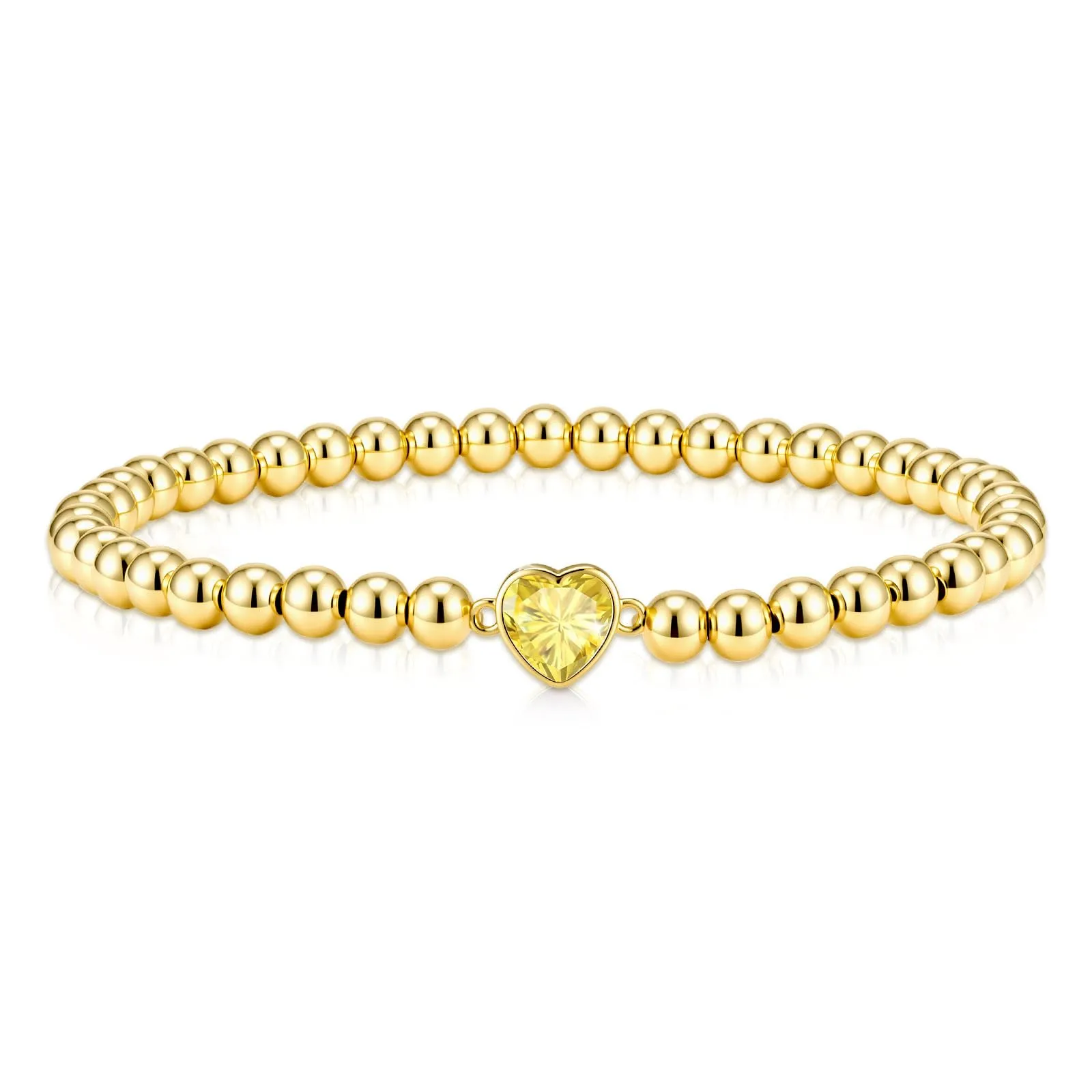 Esmoly Bracciale Donna Perle Cuore Zirconia Argento/Oro - immagine 1