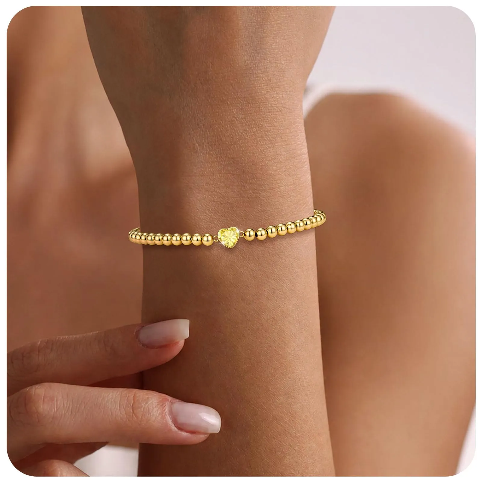 Esmoly Bracciale Donna Perle Cuore Zirconia Argento/Oro - immagine 2