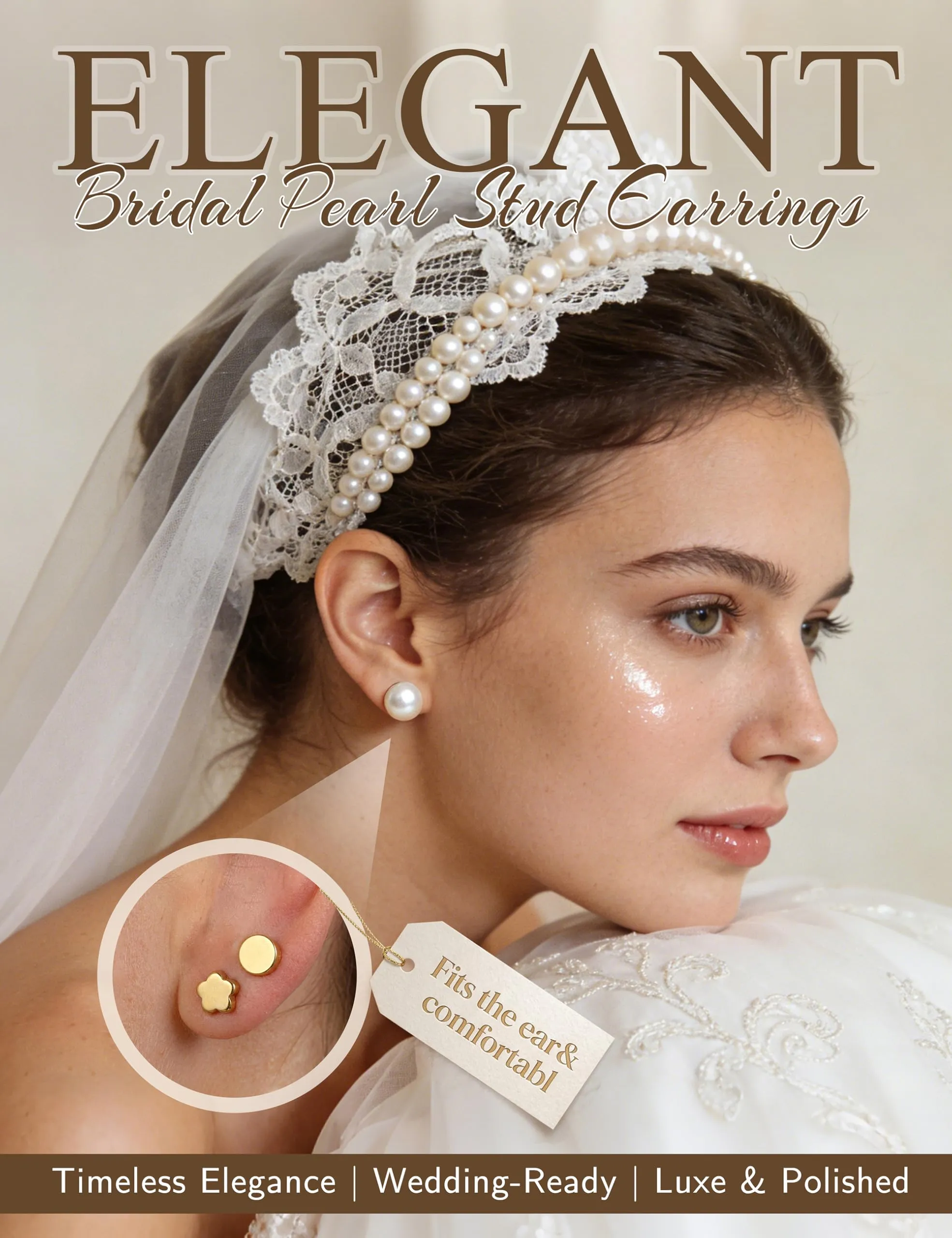 Roheafer 6 Paia Set Orecchini Perle Donna (G) - immagine 2