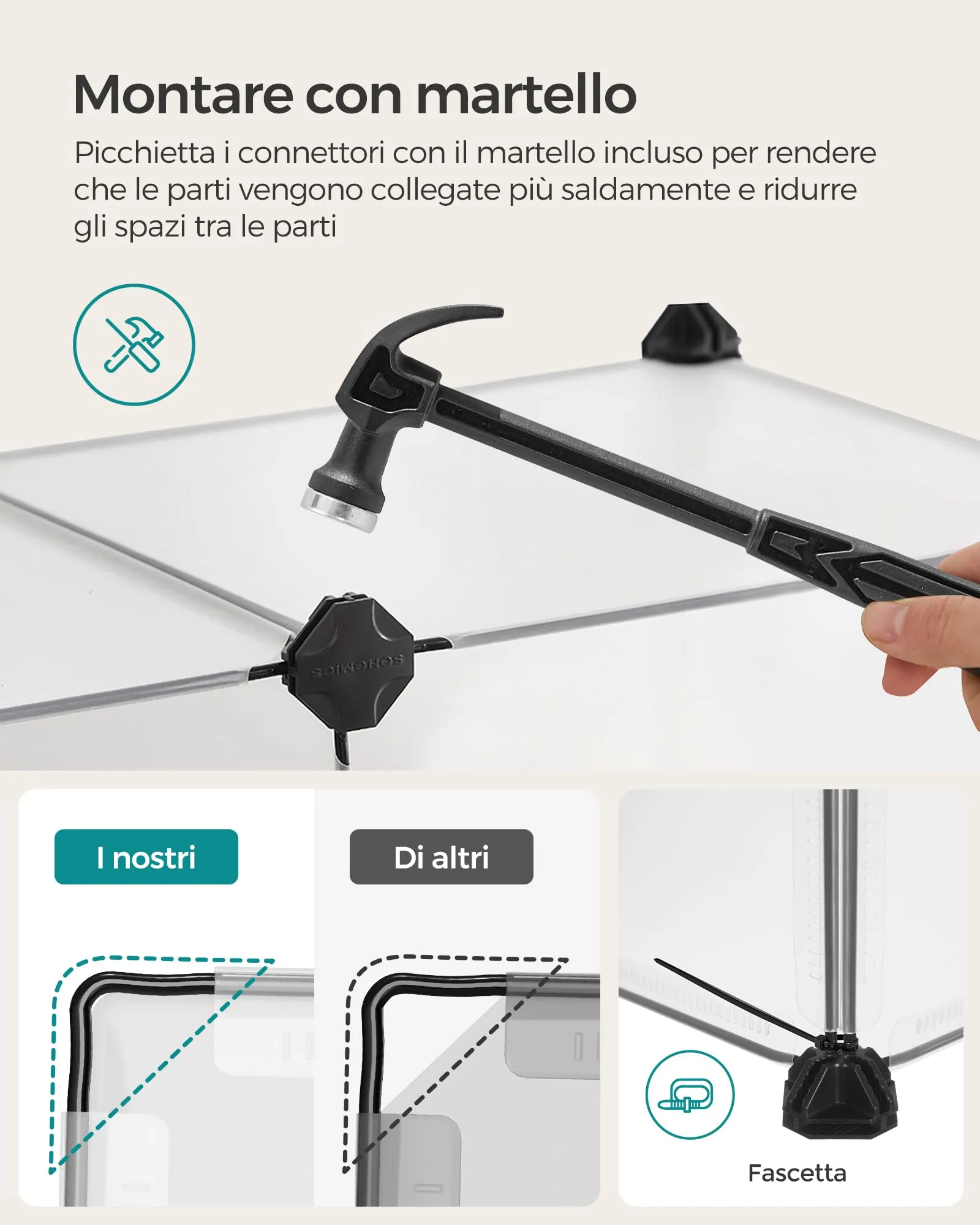 SONGMICS Recinto per Animali con Fondo, 143 x 73 x 46 cm - immagine 8