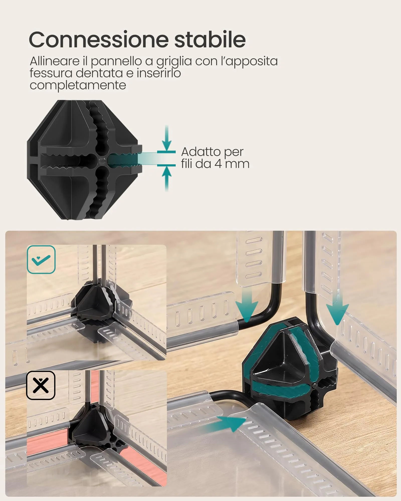 SONGMICS Recinto per Animali con Fondo, 143 x 73 x 46 cm - immagine 9