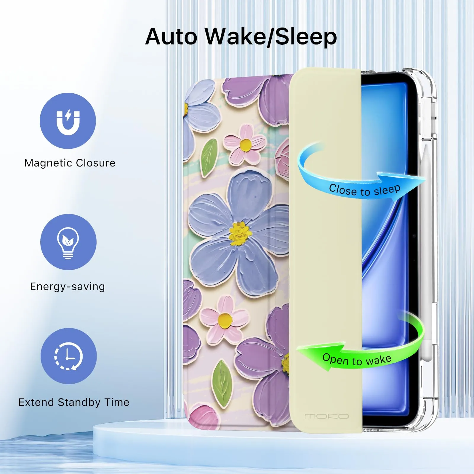 MoKo Cover per iPad Air 11 Pollici (M4/M3/M2) con Portapenna - immagine 7