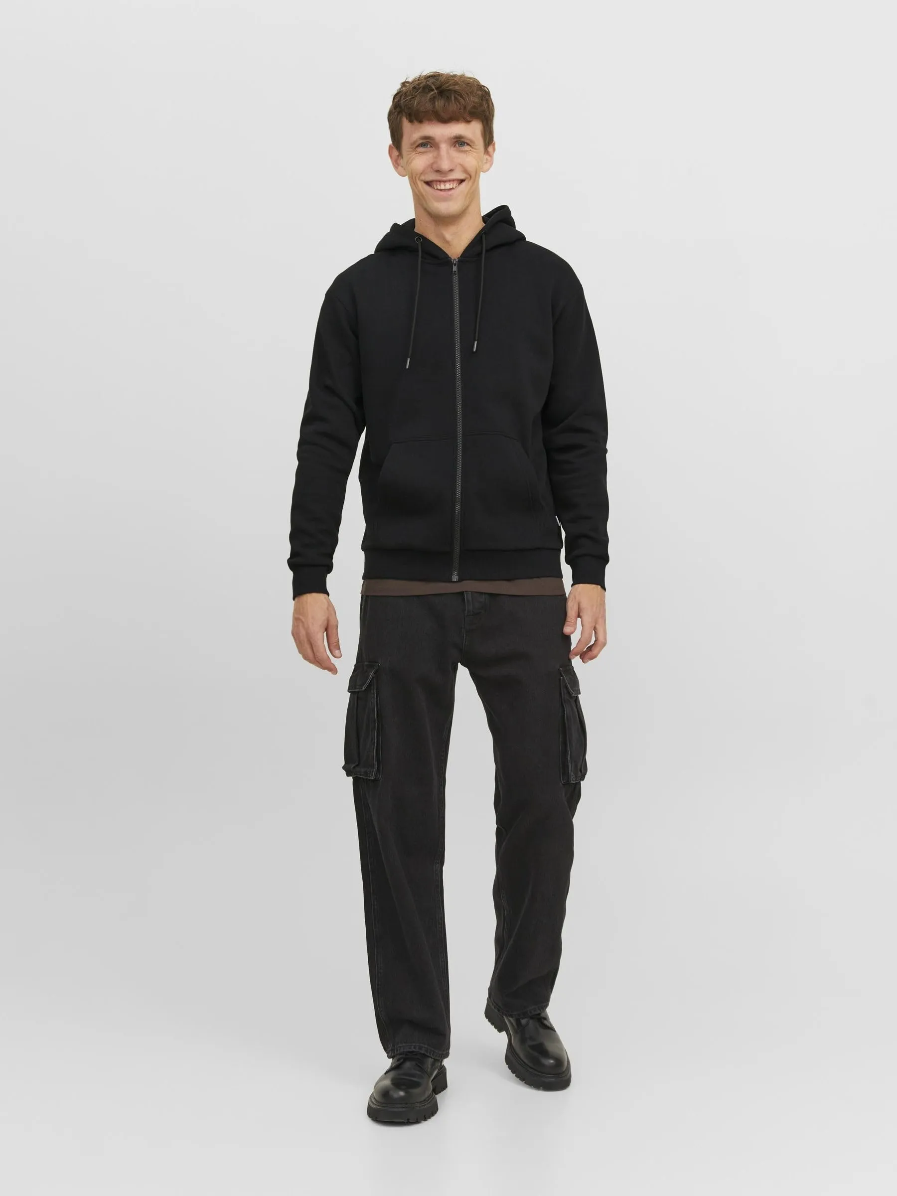 Jack & Jones Felpa con Cappuccio e Zip Nera XXL - immagine 6