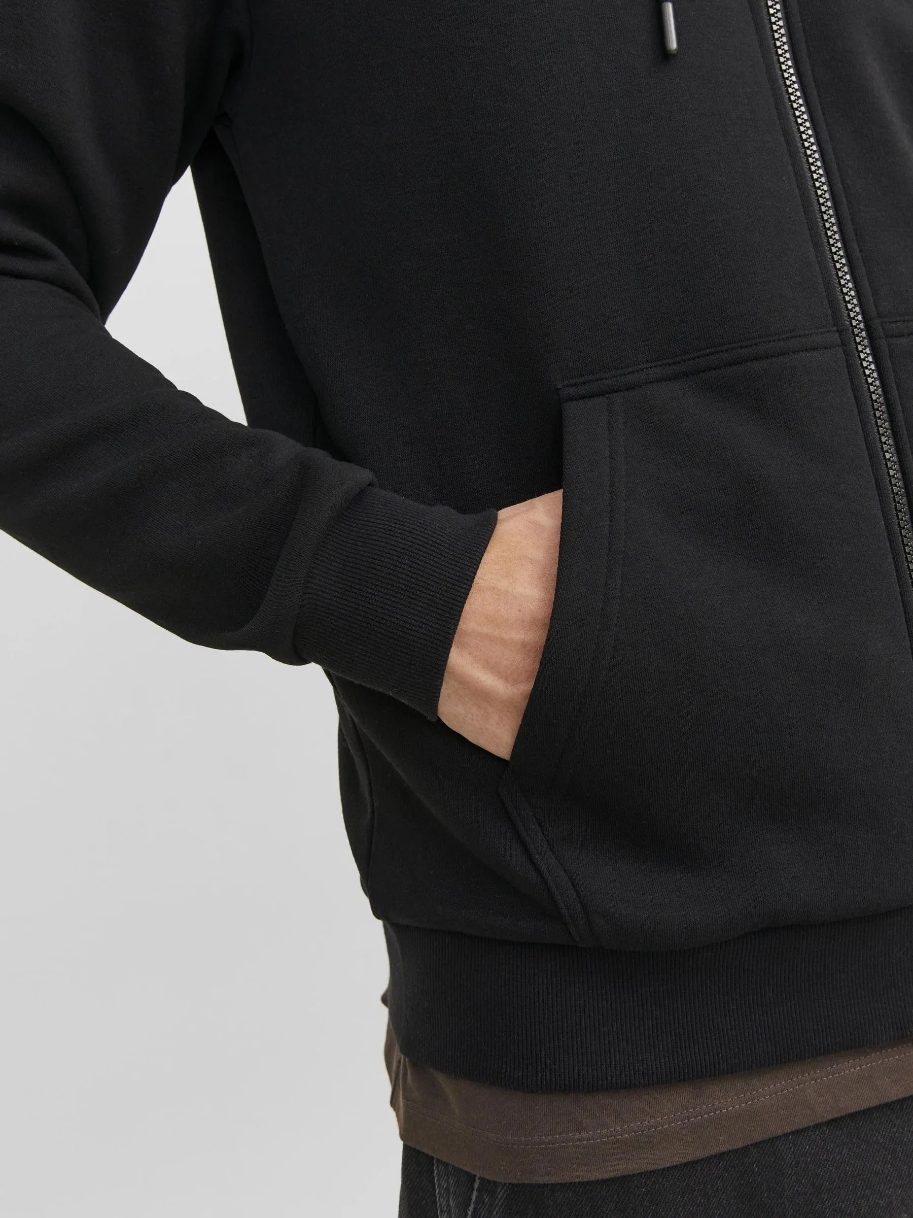 Jack & Jones Felpa con Cappuccio e Zip Nera XXL - immagine 7