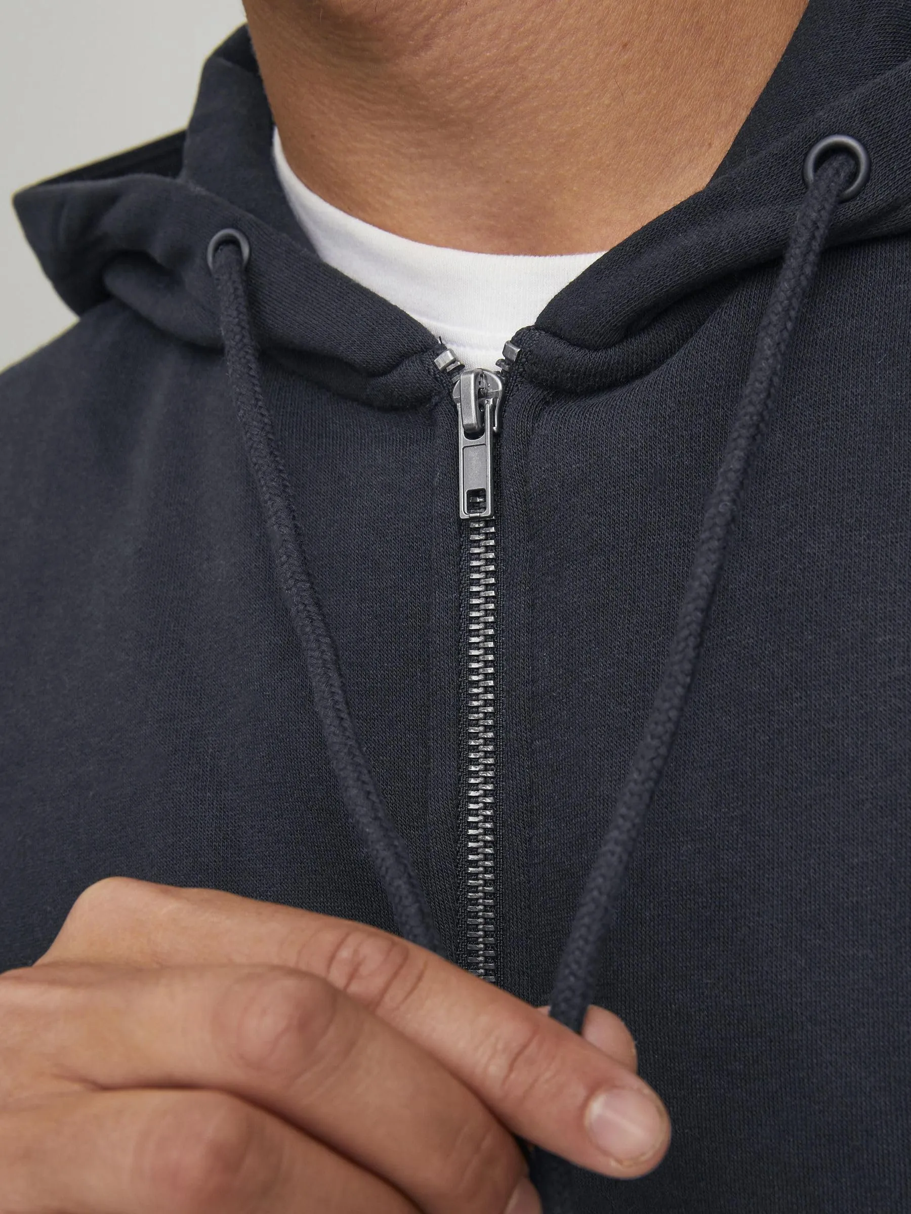 Jack & Jones Felpa con Cappuccio e Zip Nera XXL - immagine 8