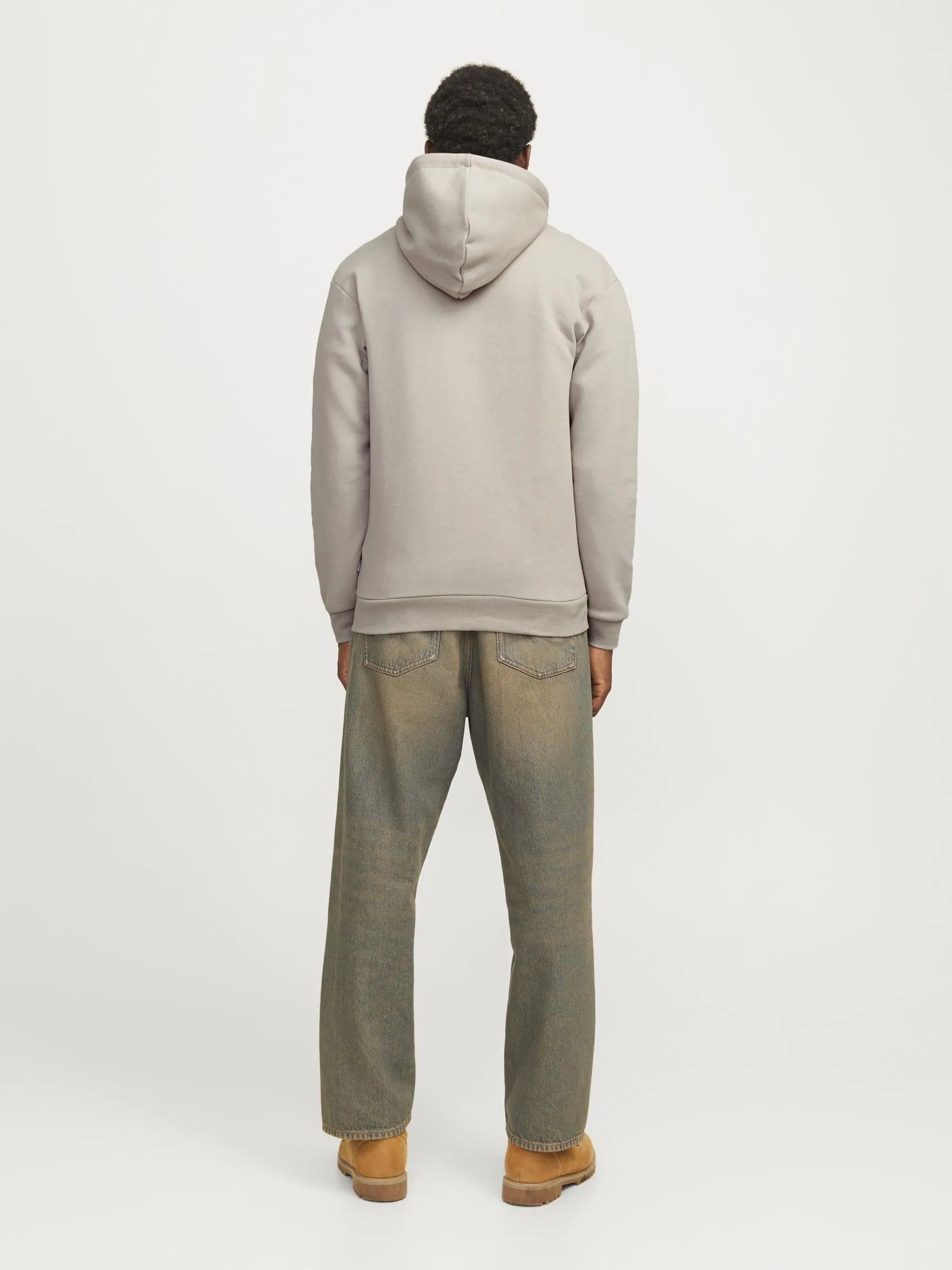 Jack & Jones Felpa con Cappuccio e Zip Grigio S - immagine 4