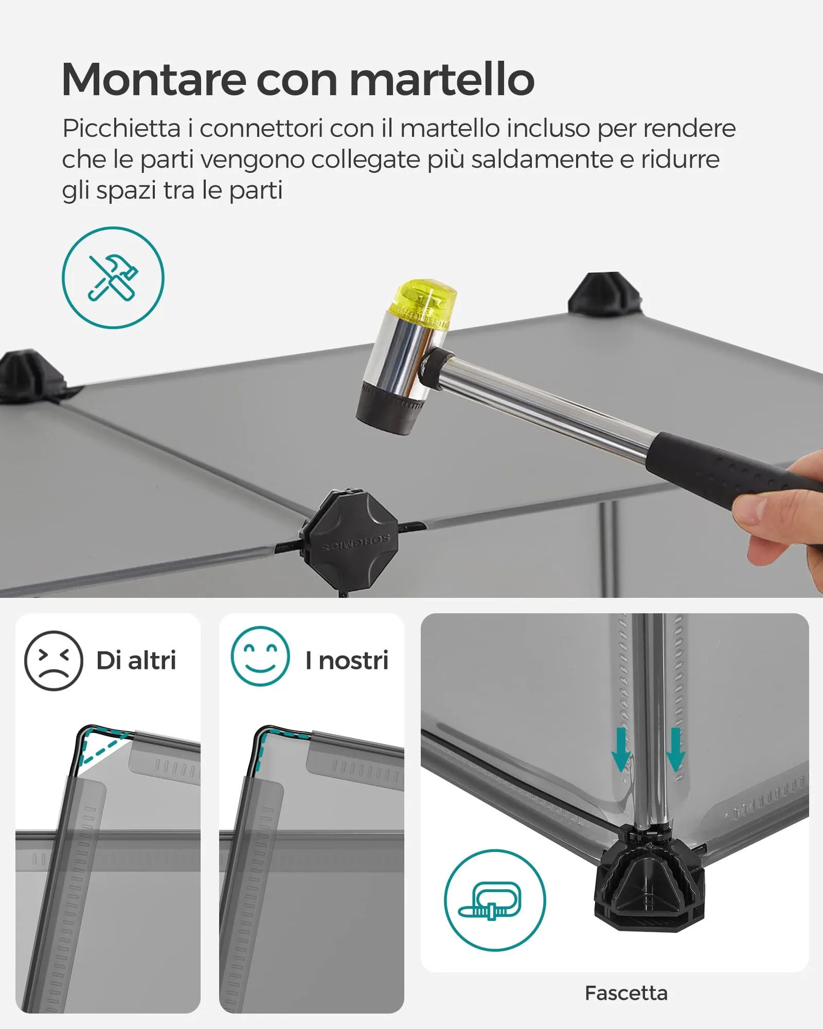 SONGMICS Recinto per Animali con Fondo, 140 x 70 x 45 cm - immagine 8