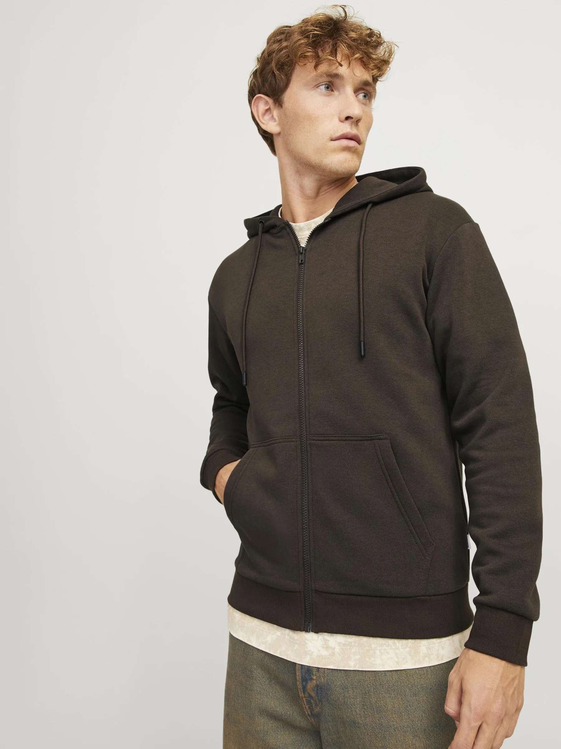 Jack & Jones Jjebradley Sweat Zip Hood Noos - Mulch, XS - immagine 7