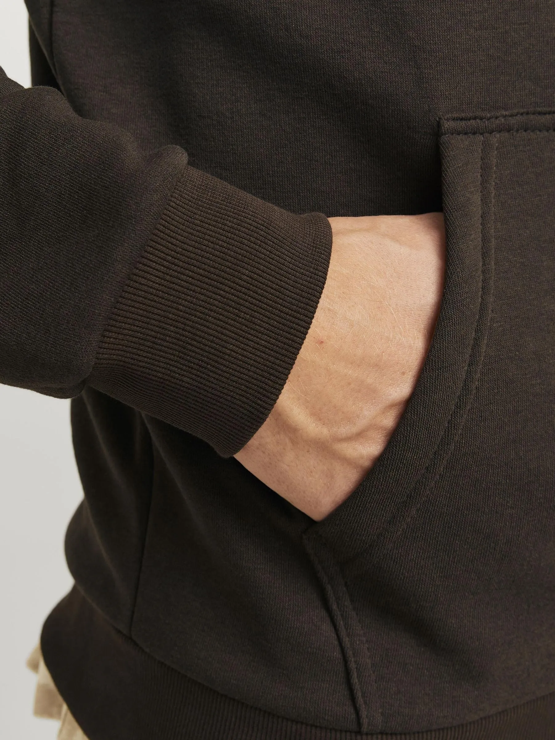 Jack & Jones Jjebradley Felpa con Cappuccio e Cerniera, Mulch, XL Uomo - immagine 6