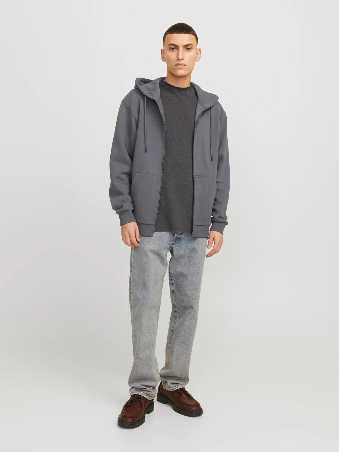 Jack & Jones JJEBradley Felpa con Cappuccio con Zip Westhill, XS - immagine 3