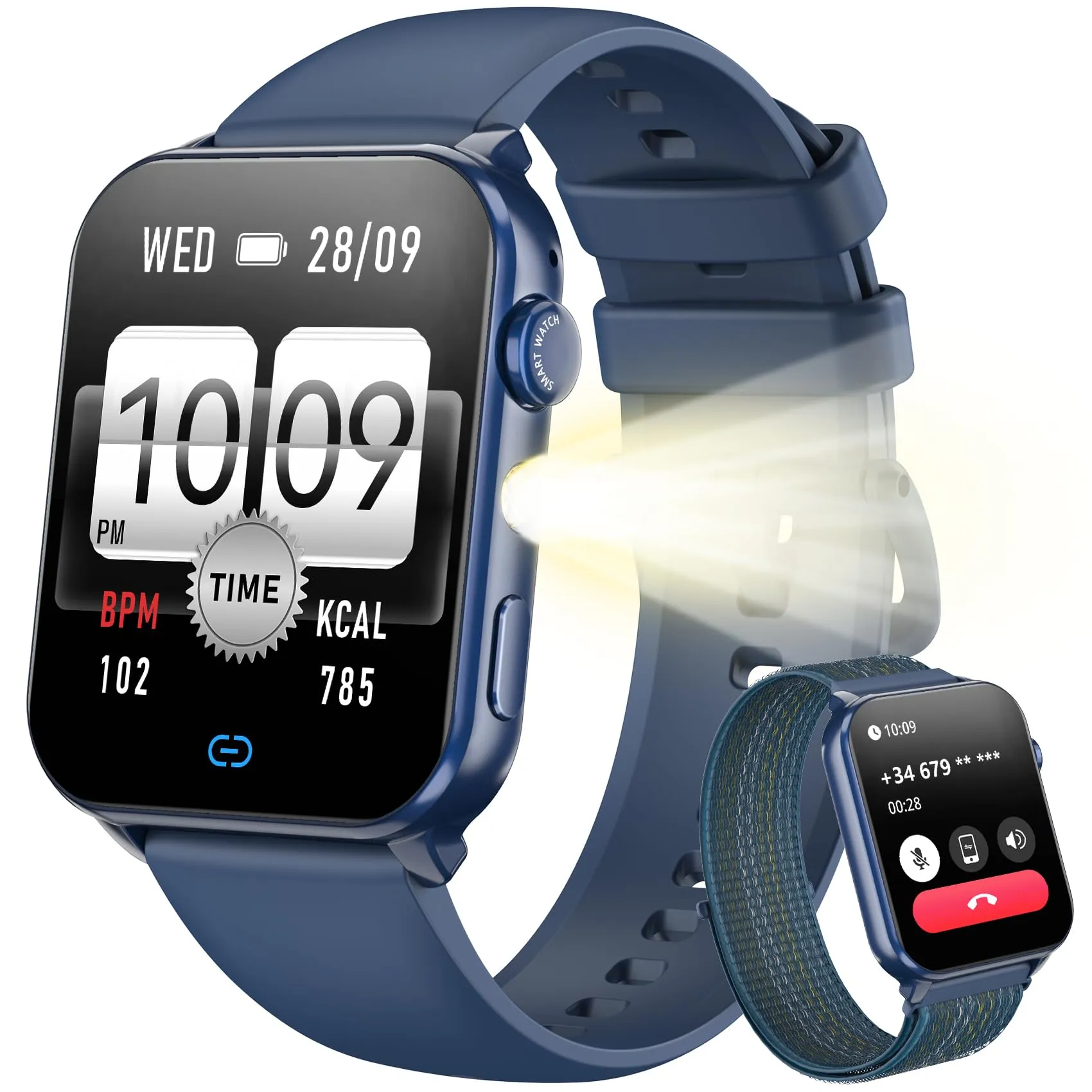 Blackview R30max Smartwatch, 1.91'' Display, Bluetooth Call, 100+ Sport Modes, Heart Rate, SpO2, Sleep Monitoring, IP68, Android & iOS - immagine 1