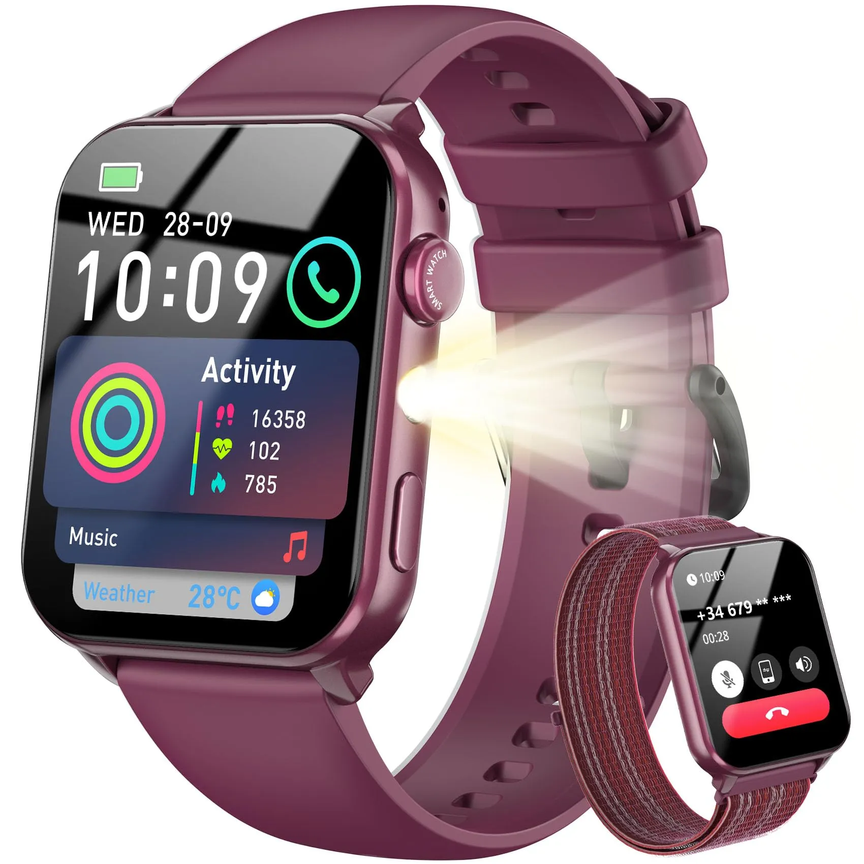Blackview R30max Smartwatch, 1.91'' Schermo, Chiamate Bluetooth, 100+ Modalità Sportive, Monitoraggio Salute, IP68, Android e iOS - immagine 1
