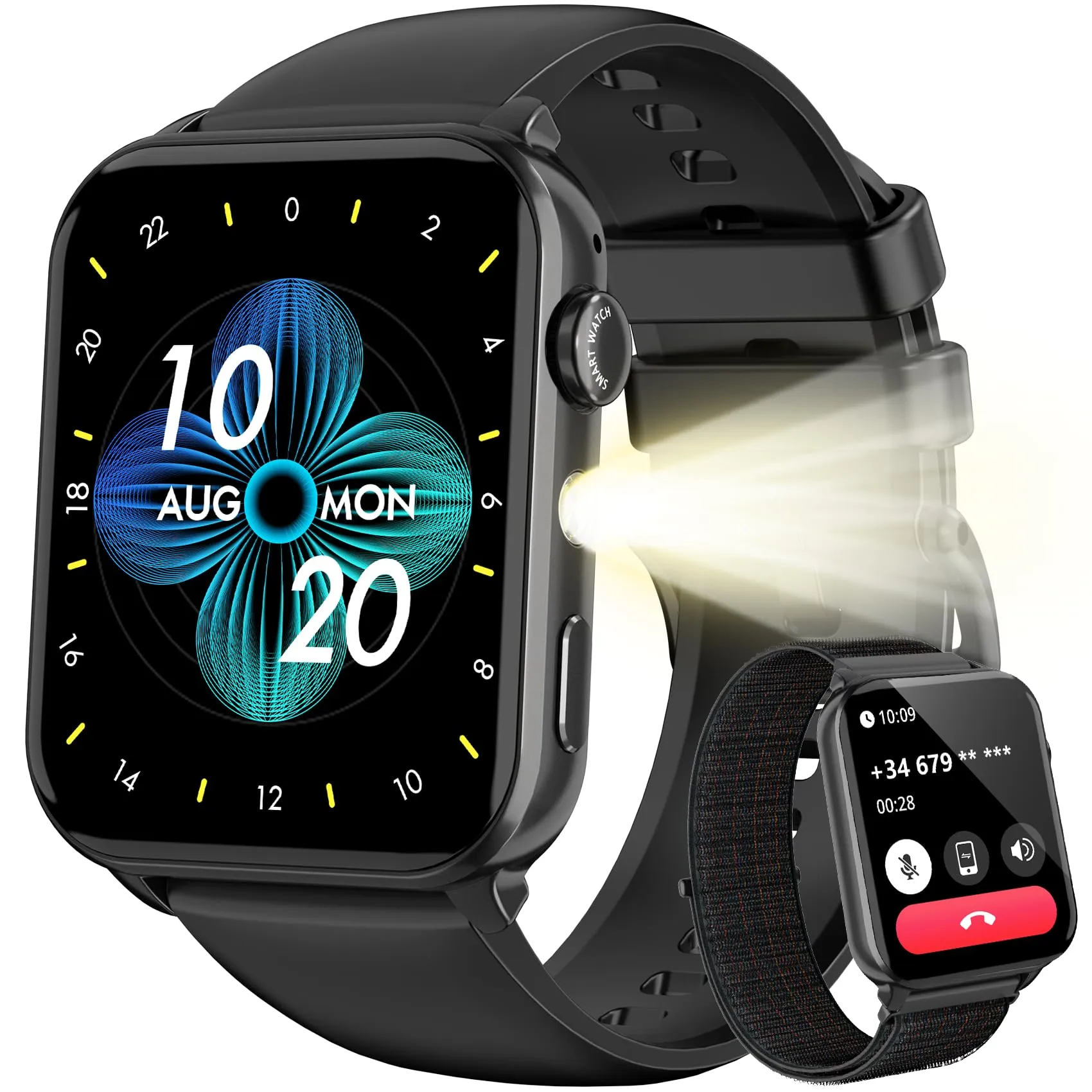 Blackview R30max Smartwatch, 1.91" Display, Bluetooth Chiamate, 100+ Modalità Sportive, Cardiofrequenzimetro, SpO2, Monitoraggio Sonno, Torcia, IP68 per Android e iOS - immagine 1