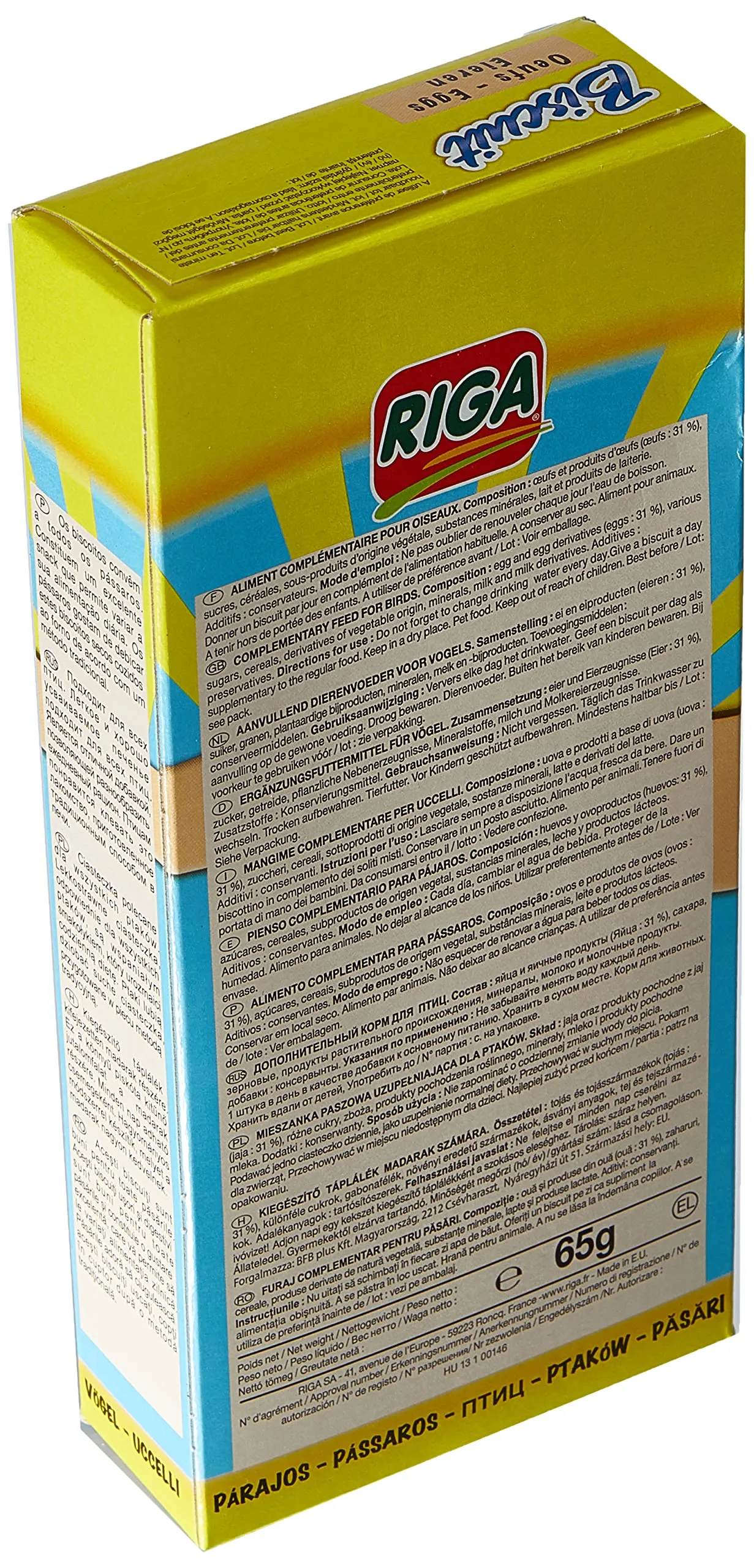 Riga Biscotti con Uovo per Uccelli, 65 g - immagine 2