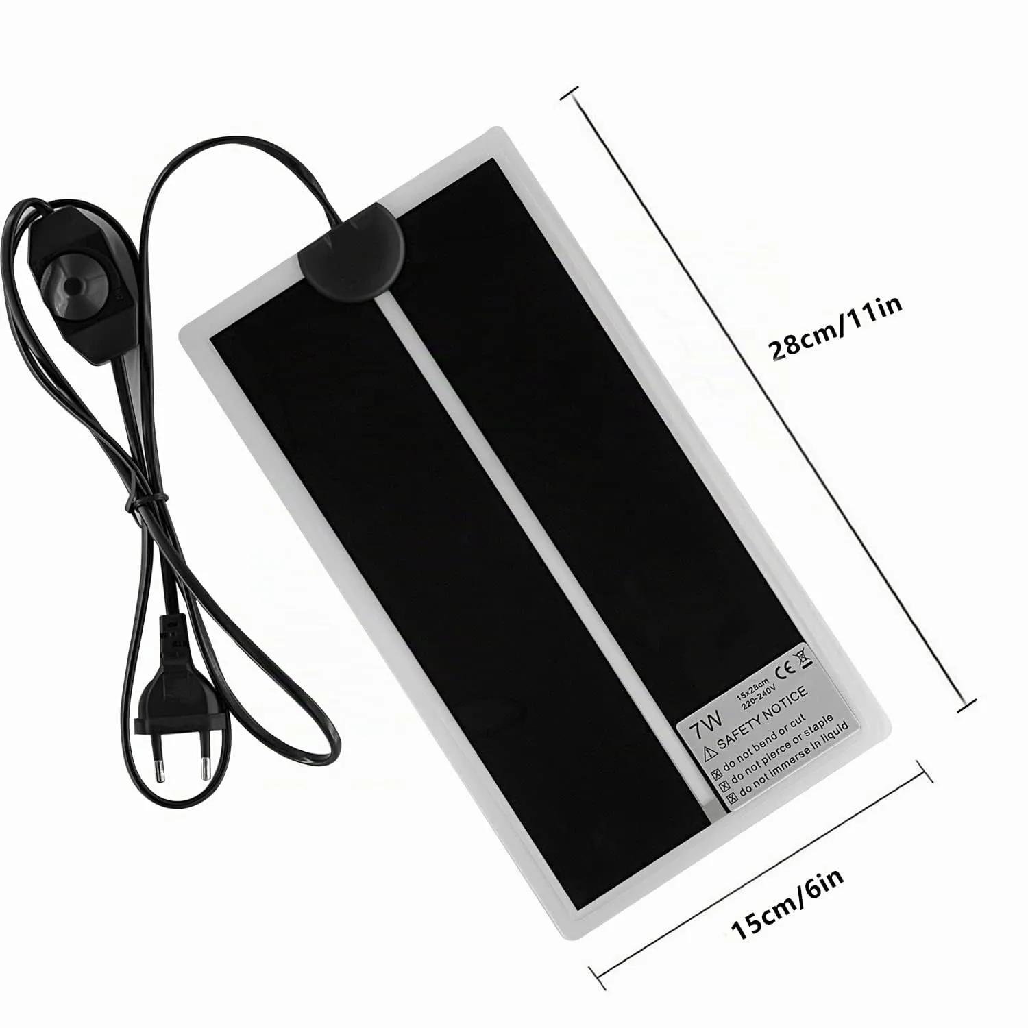 FIPASEN Tappetino Riscaldante Non Adesivo per Rettili, Tartarughe, Serpenti, Lucertole, Geco e Anfibi (7W 28x14cm) - immagine 3