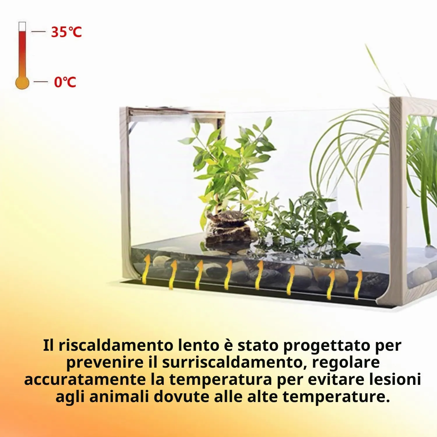 FIPASEN Tappetino Riscaldante Non Adesivo per Rettili, Tartarughe, Serpenti, Lucertole, Geco e Anfibi (7W 28x14cm) - immagine 6
