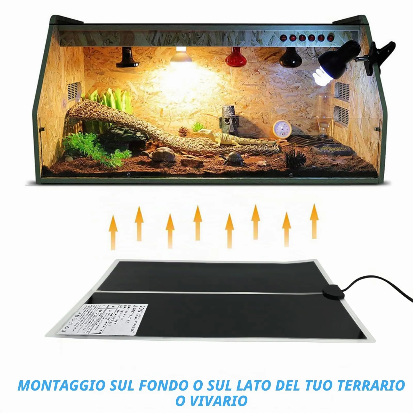 FIPASEN Tappetini Riscaldanti per Rettili, 2 Pezzi, Non Adesivo, 20W, 42x28cm - immagine 9