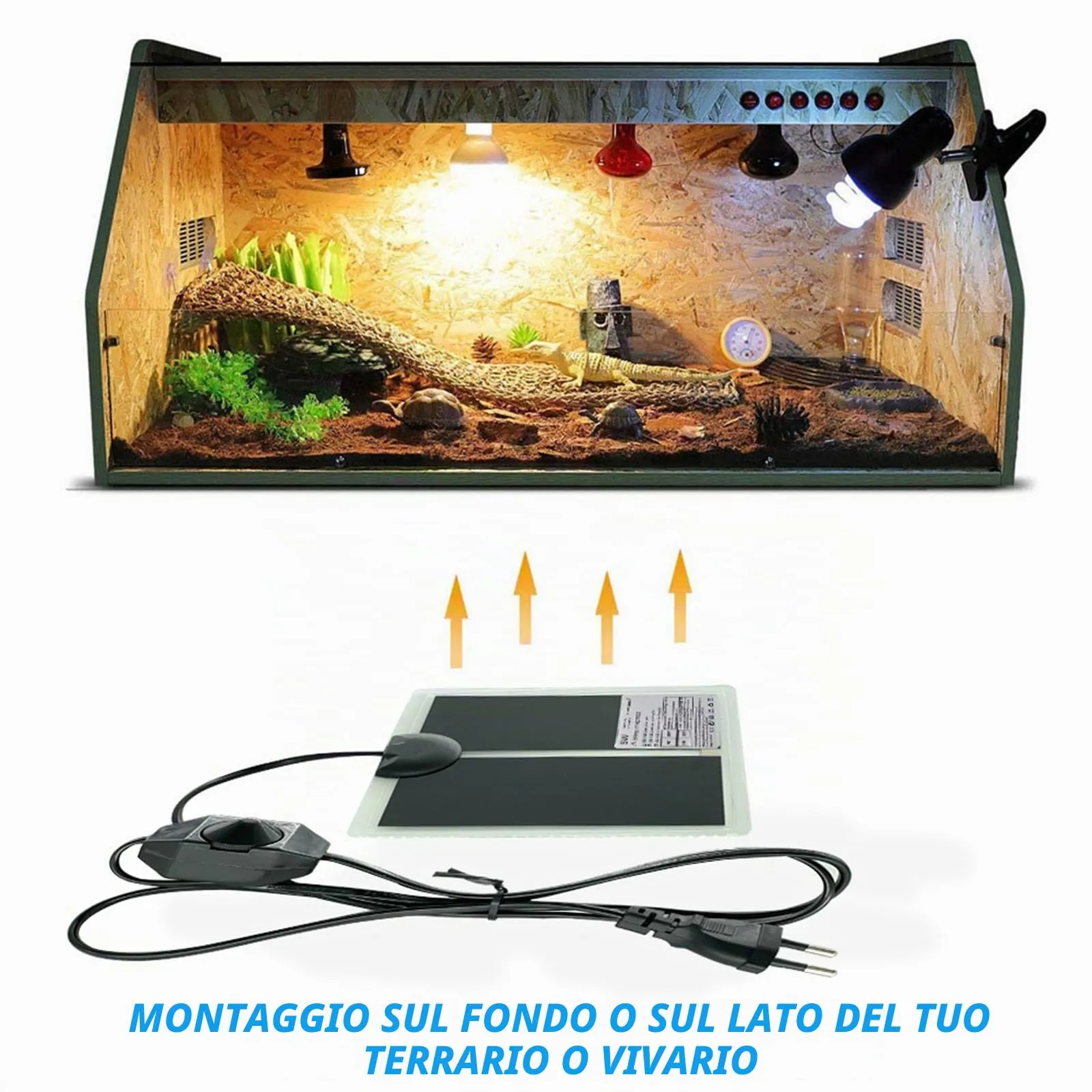 FIPASEN Tappetini Riscaldanti per Rettili, 2 Pezzi, Non Adesivi, 5W 15x14cm - immagine 9