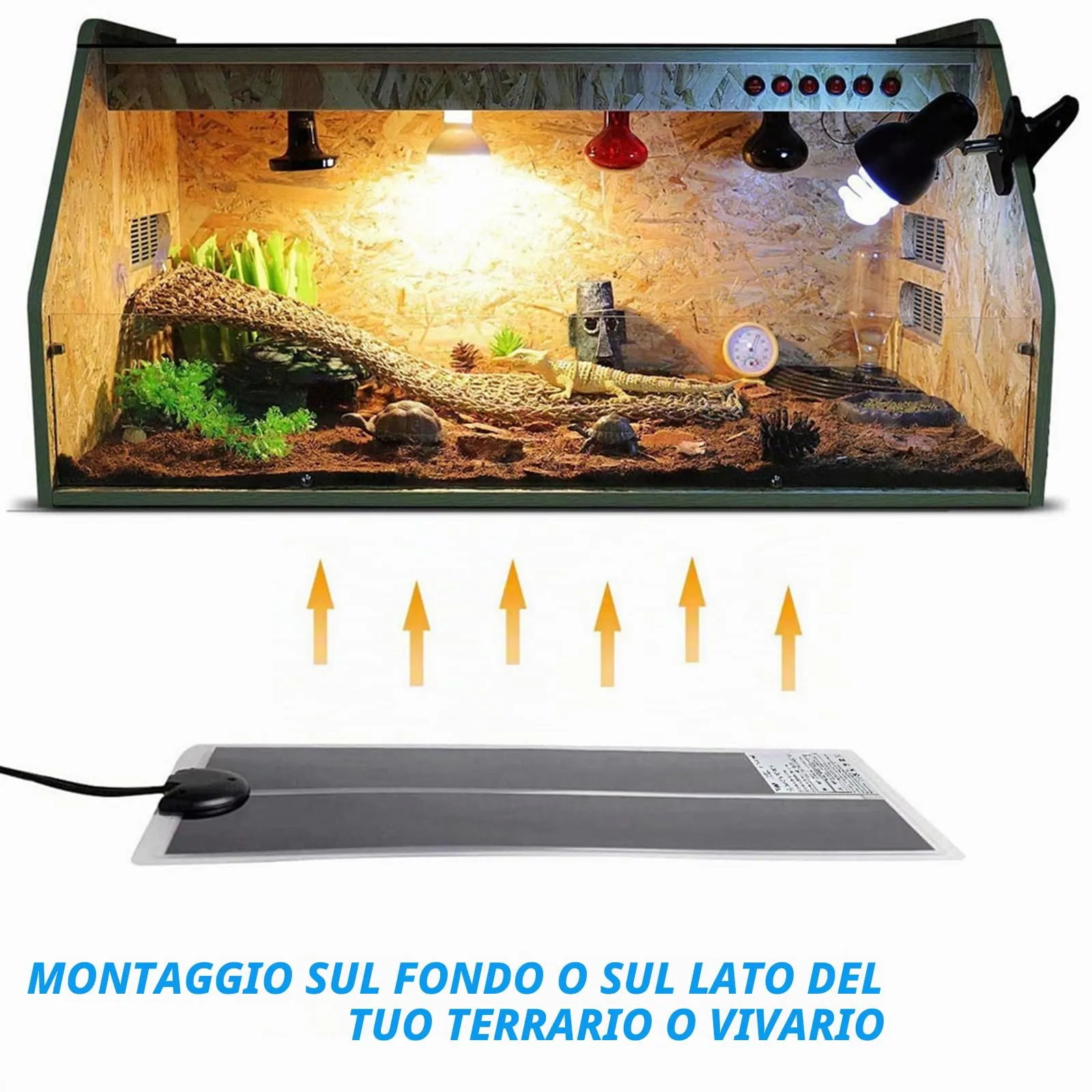 FIPASEN Tappetini Riscaldanti per Rettili, 2 Pezzi, 7W 28x14cm - immagine 9