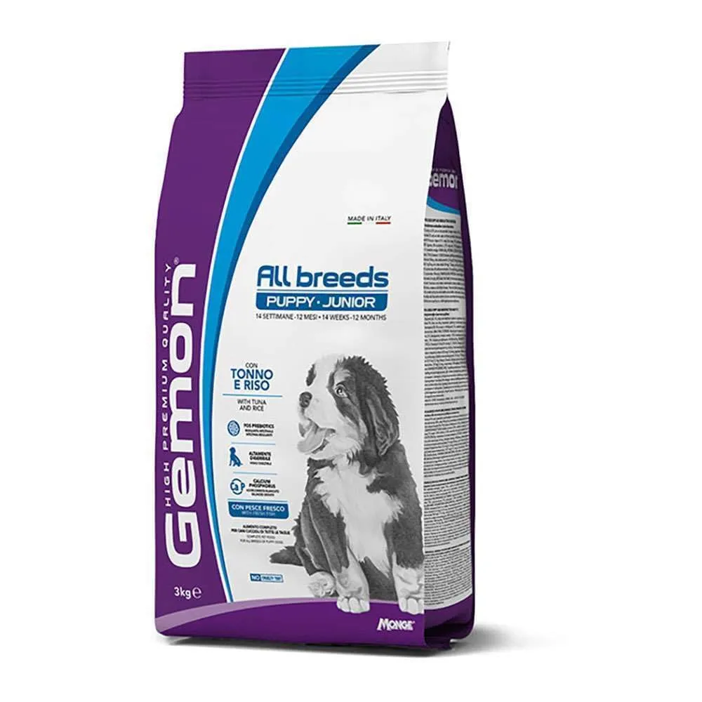 Monge Gemon All Breeds Puppy Junior Tonno e Riso, 15 kg - immagine 1