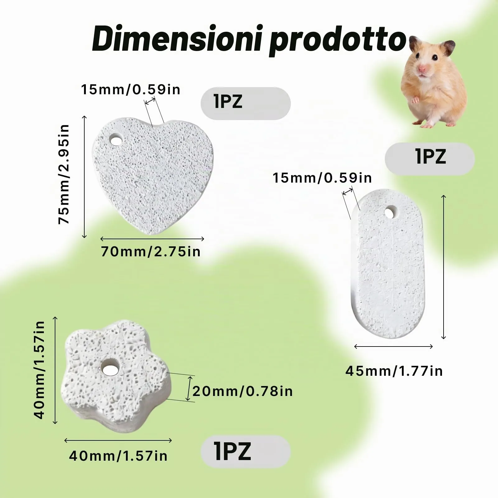 RowGlow Pietra Minerale per Molari per Roditori e Conigli, 3 Pezzi - immagine 2