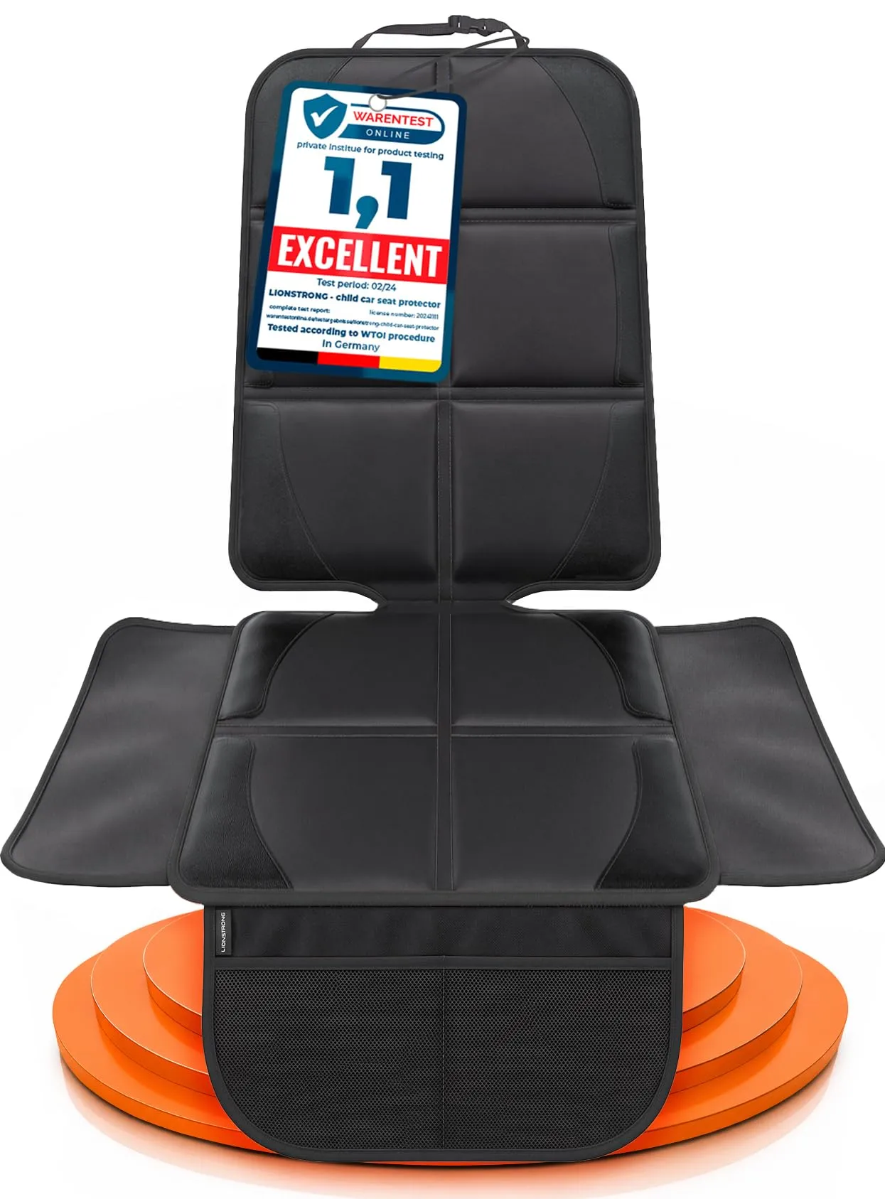 LIONSTRONG Protettori per Sedile Auto Compatibile ISOFIX - Nero - immagine 1