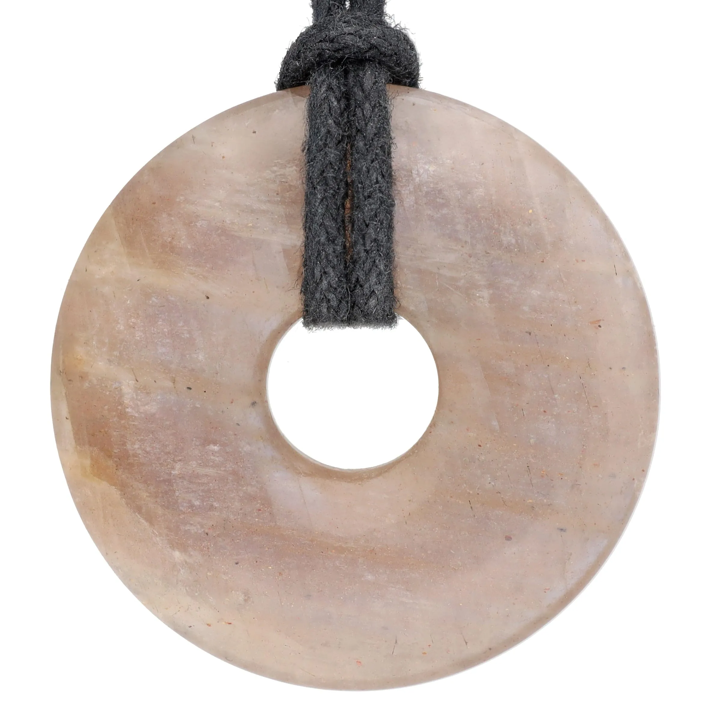 Lebensquelle Plus Donut in Pietra Preziosa 30 mm con Cordoncino in Cotone e Scheda Pietra - immagine 1