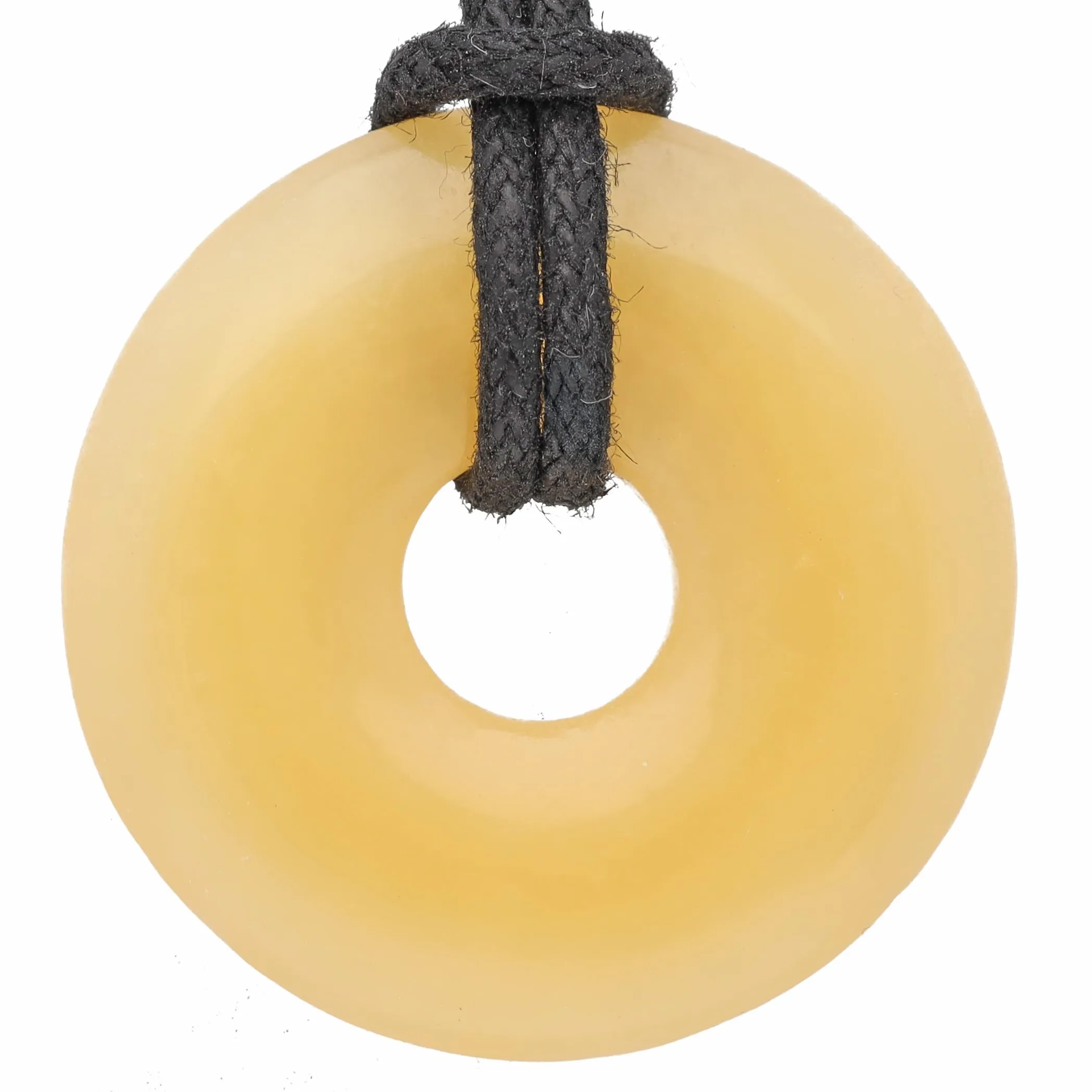 Lebensquelle Plus Donut in pietra preziosa 30 mm con cordoncino in cotone e scheda pietra - immagine 1